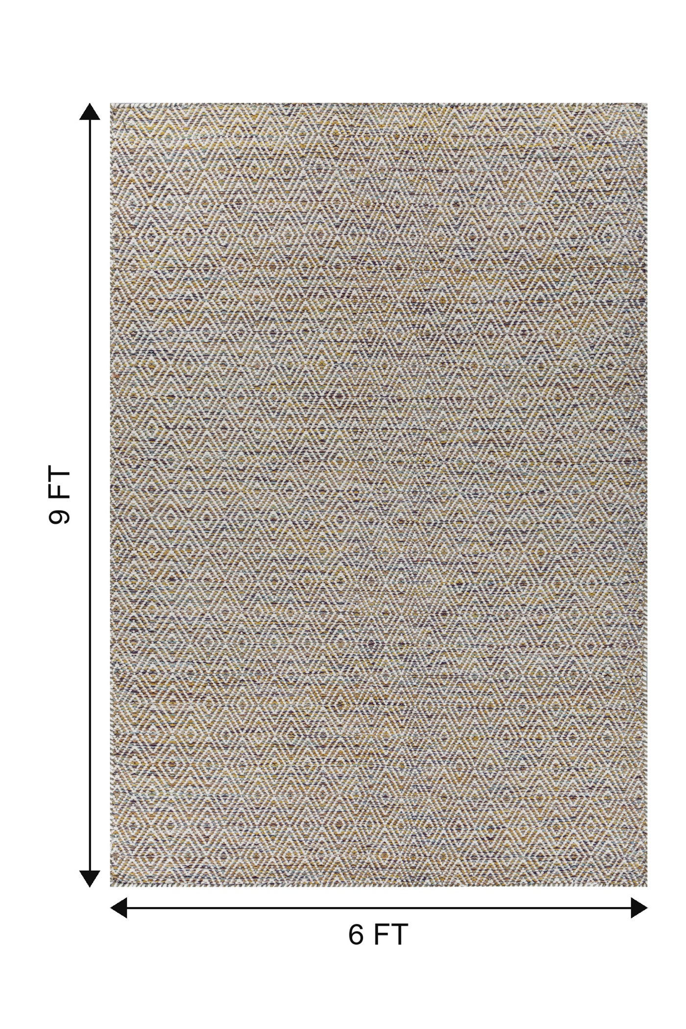 Jaipur Rugs Soft Diamond 6X9 Feet Rug| Continental Plum & Undyed White Hand Knotted Dhurrie Carpet For Living Room