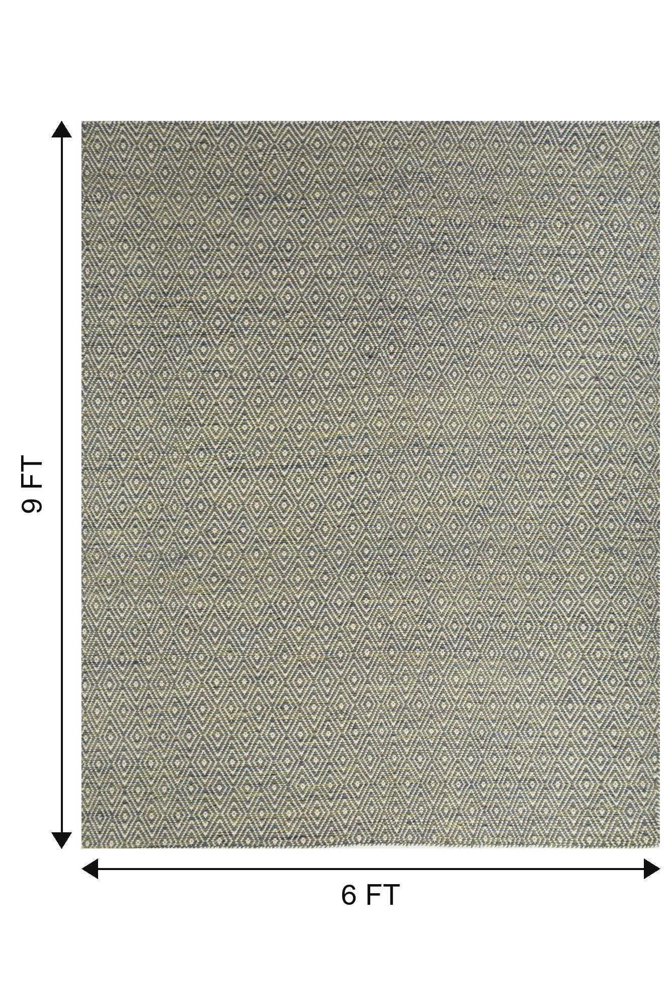 Jaipur Rugs Soft Diamond 6X9 Feet Rug| Silica Grey & Snow White Hand Knotted Dhurrie Carpet For Living Room