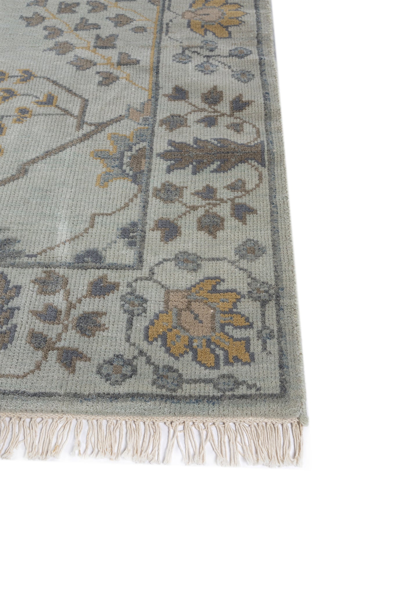 Jaipur Rugs Soft Traditional 5X8 Feet Rug| BlueBell & Platinum Hand Knotted Rug Carpet For Living Room