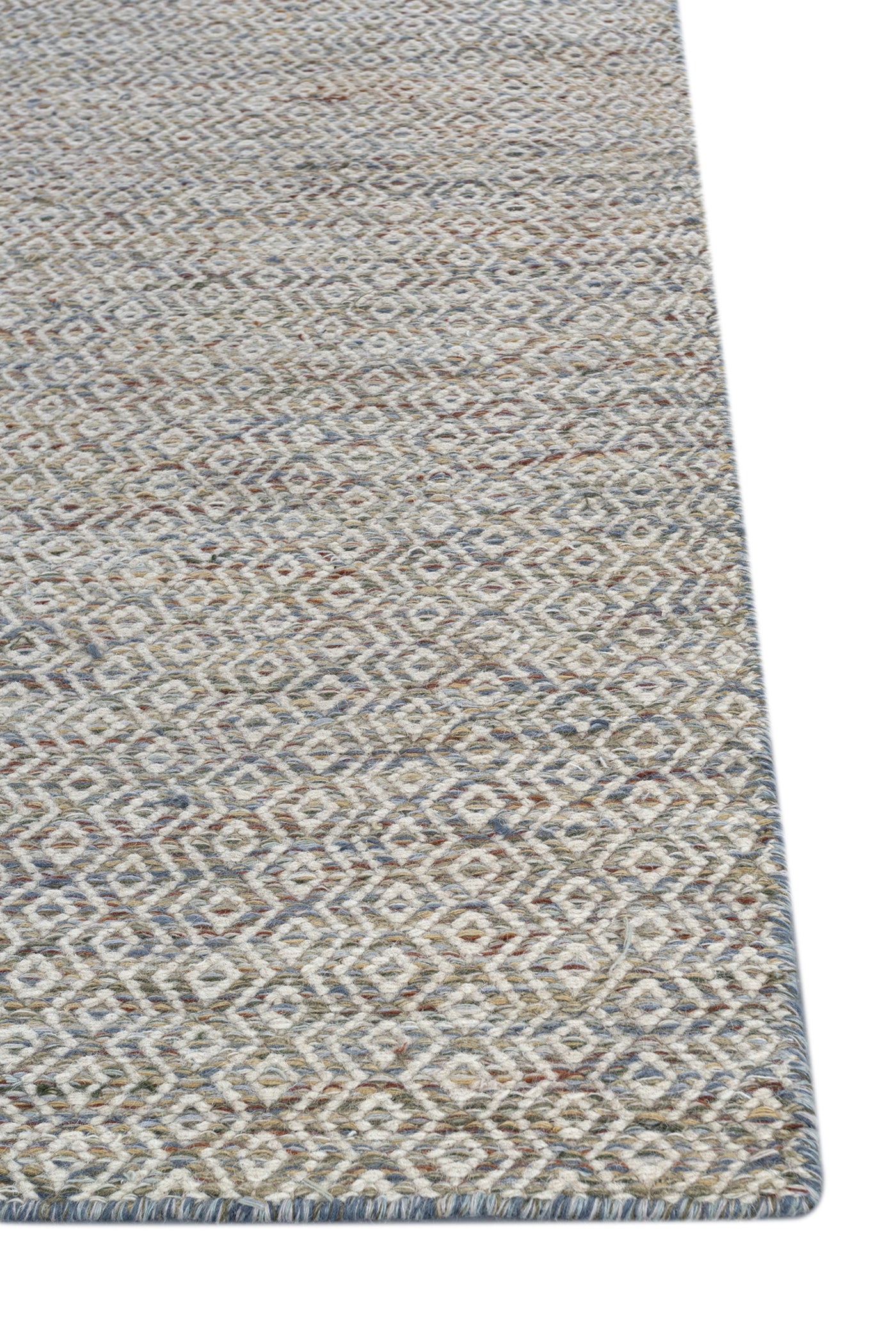 Jaipur Rugs Soft Diamond 6X9 Feet Rug| Milky Blue & Silver Ash Hand Knotted Dhurrie Carpet For Living Room