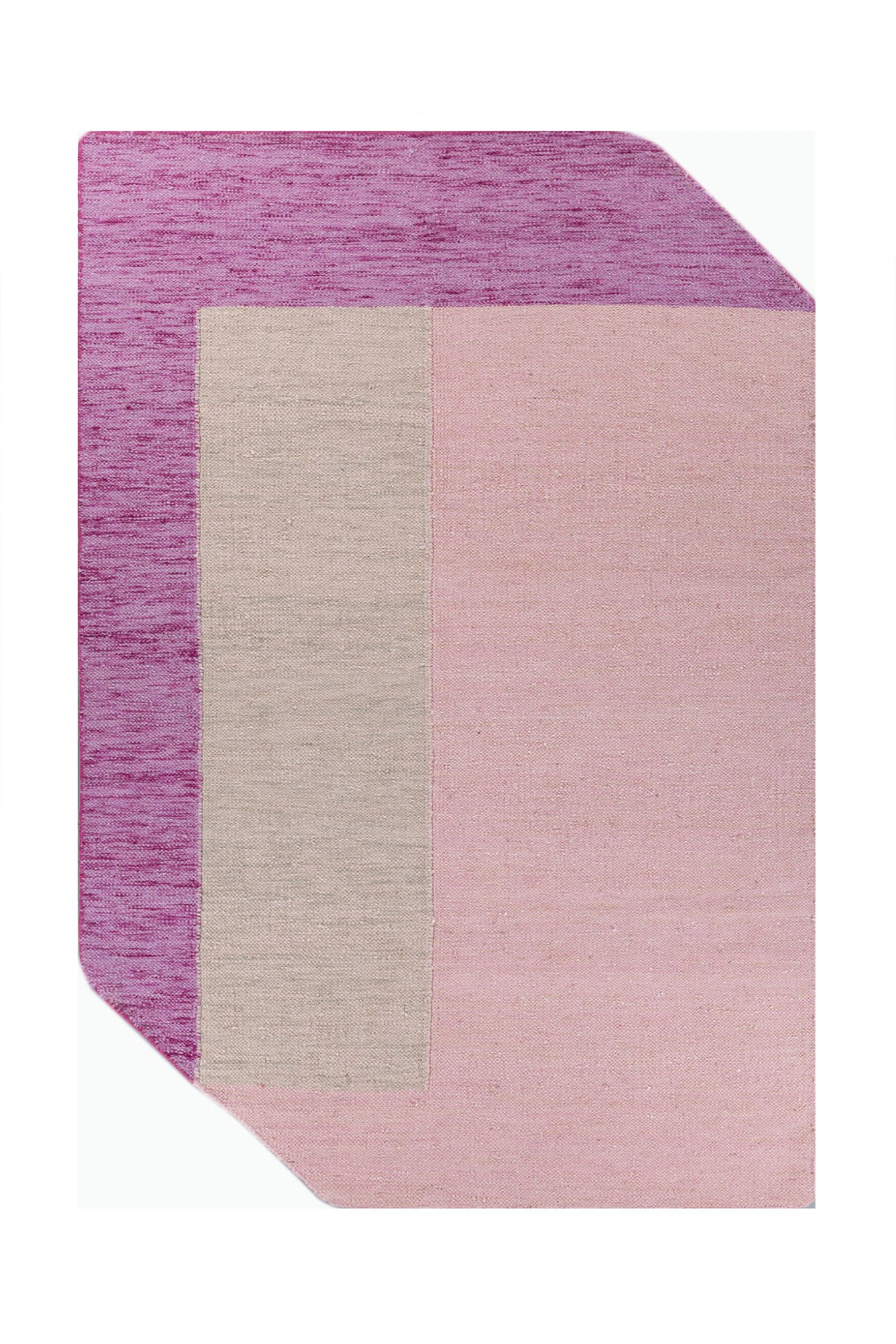 Jaipur Rugs Soft SOLID 6X9 Feet Rug| Pink Tint & Burnished Lilac Hand Knotted Dhurrie Carpet For Living Room