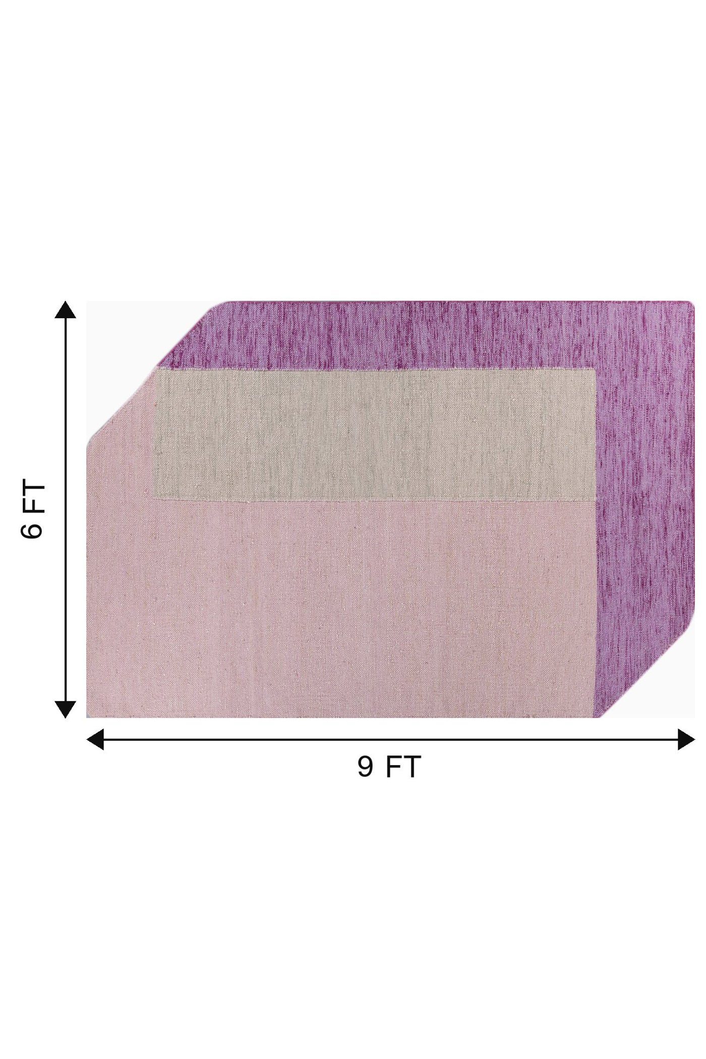 Jaipur Rugs Soft SOLID 6X9 Feet Rug| Pink Tint & Burnished Lilac Hand Knotted Dhurrie Carpet For Living Room