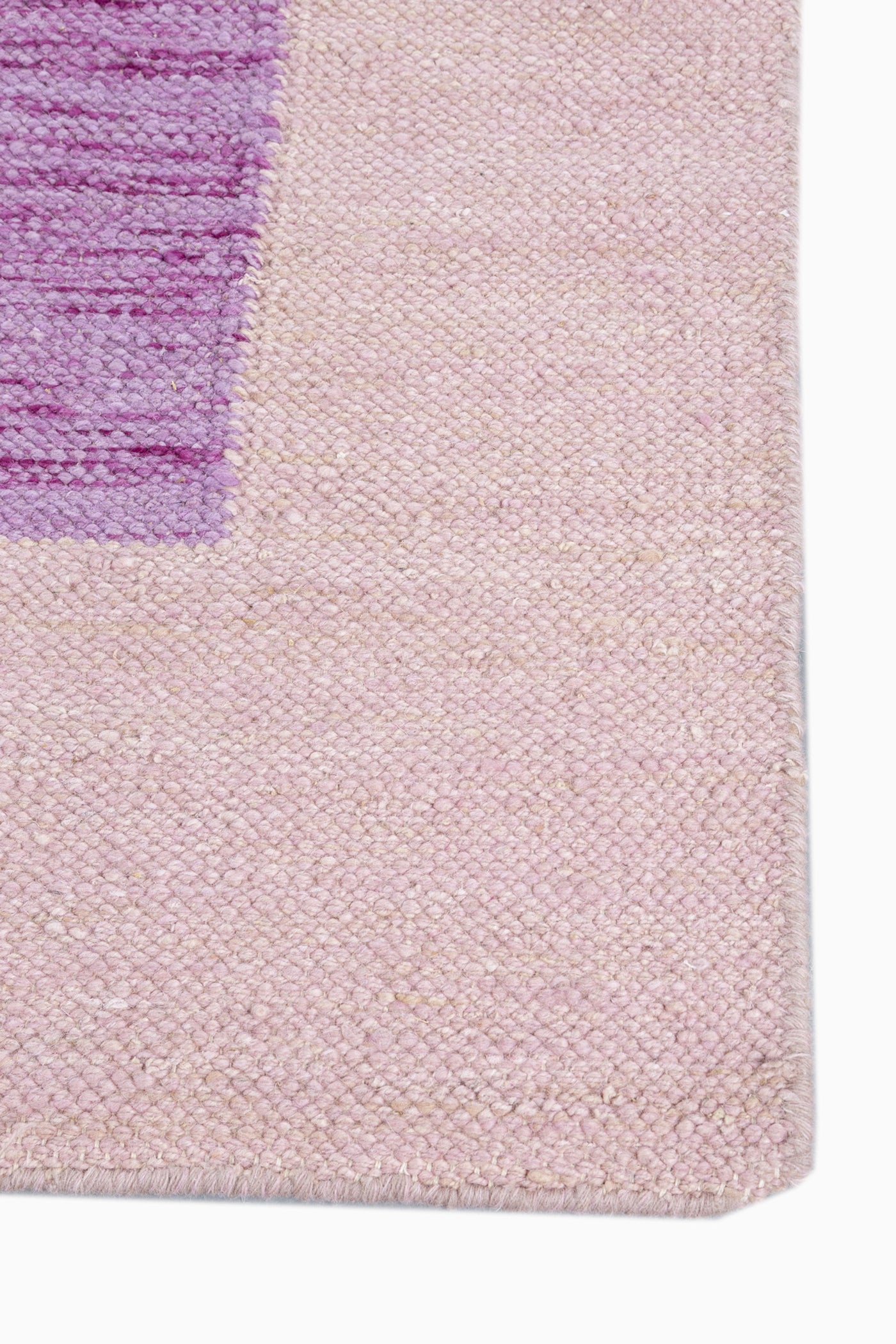Jaipur Rugs Soft SOLID 6X9 Feet Rug| Burnished Lilac & Pink Tint Hand Knotted Dhurrie Carpet For Living Room