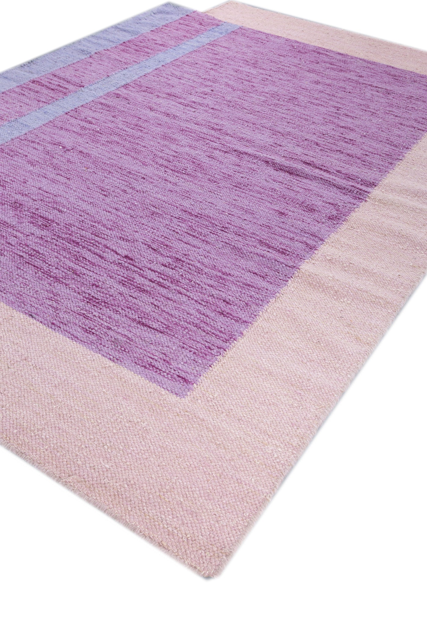 Jaipur Rugs Soft SOLID 6X9 Feet Rug| Burnished Lilac & Pink Tint Hand Knotted Dhurrie Carpet For Living Room