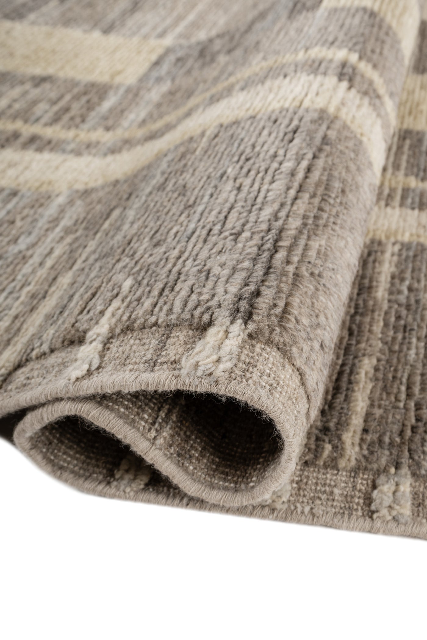 Jaipur Rugs Soft Geometric 5X8 Feet Rug| Natural Gray Hand Knotted Rug Carpet For Living Room