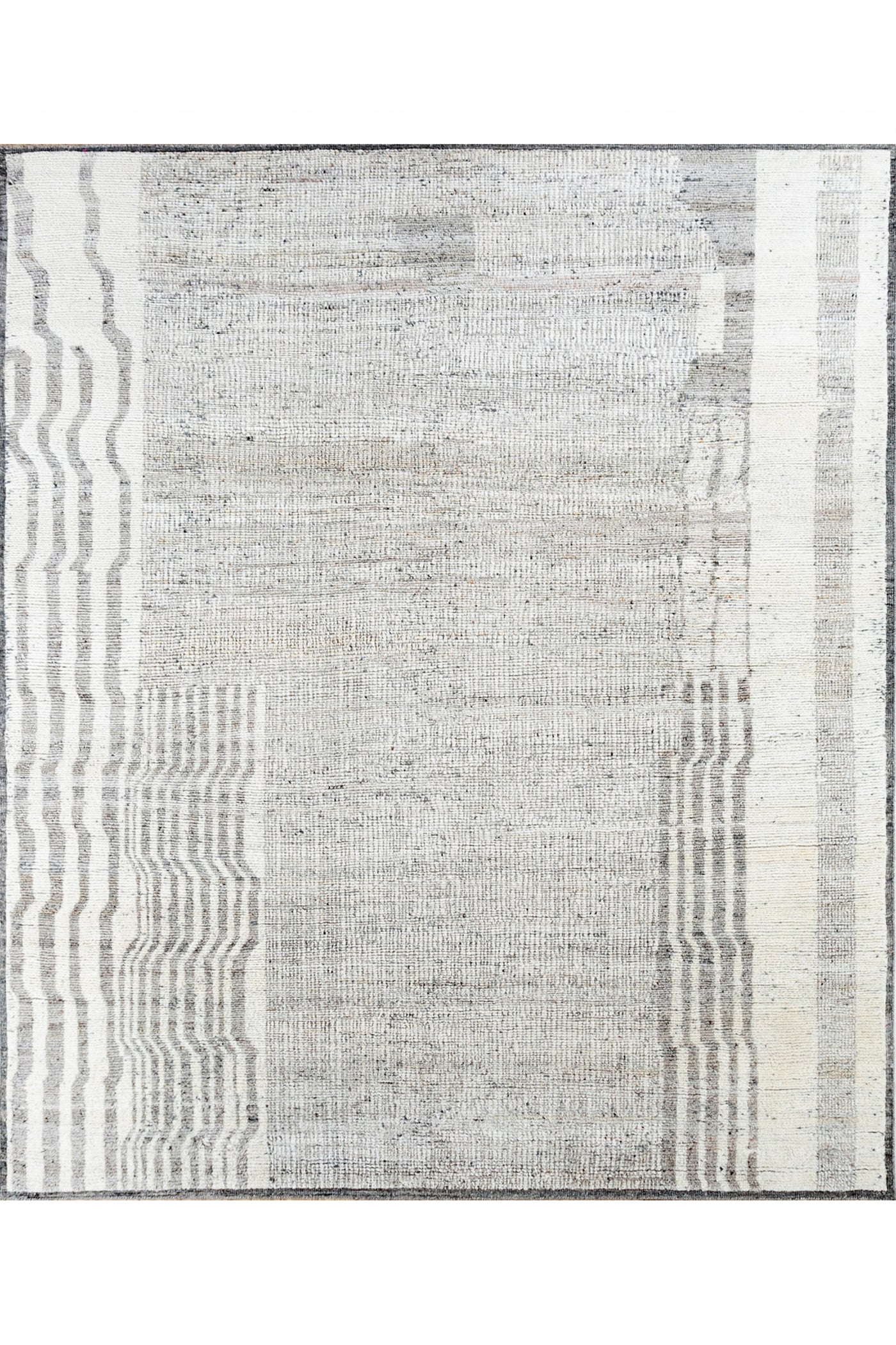 Jaipur Rugs Soft Textured 5X8 Feet Rug| Natural Beige & Natural Gray Hand Knotted Rug Carpet For Living Room