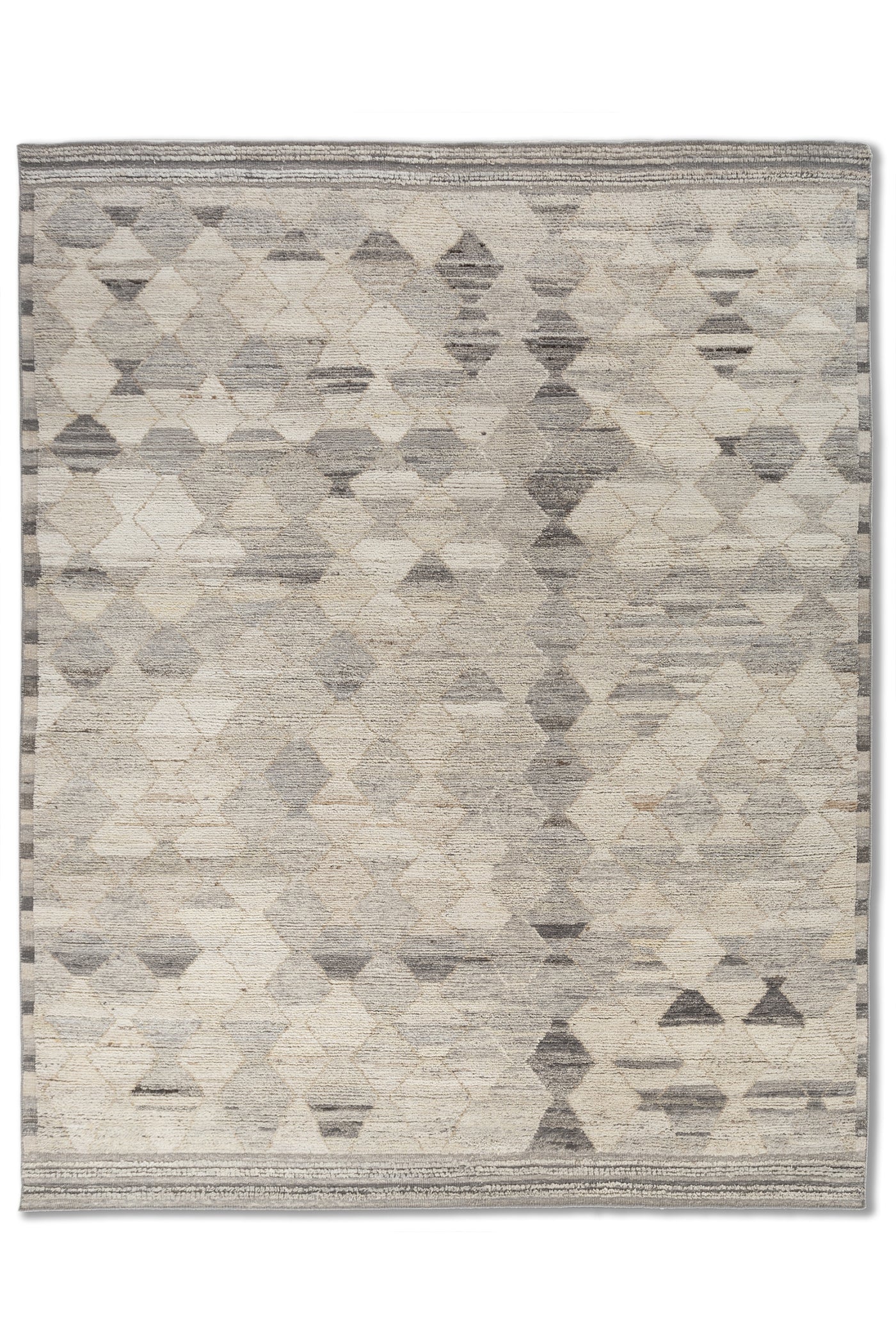Jaipur Rugs Soft abstract 5X8 Feet Rug| Medium Taupe & Cloud White Hand Knotted Rug Carpet For Living Room