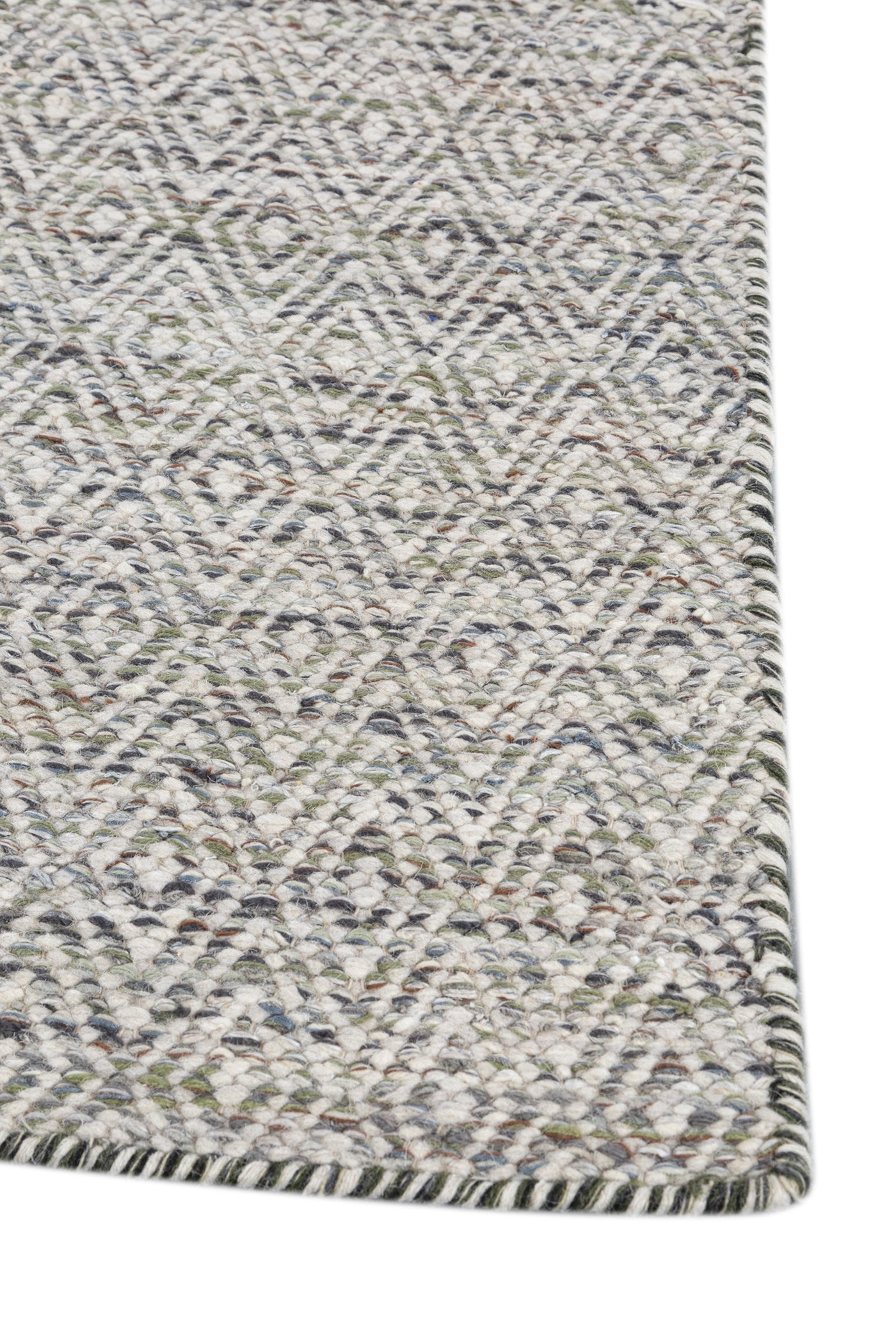Jaipur Rugs Soft Diamond 6X9 Feet Rug| Slate Gray & Silver Ash Hand Knotted Dhurrie Carpet For Living Room