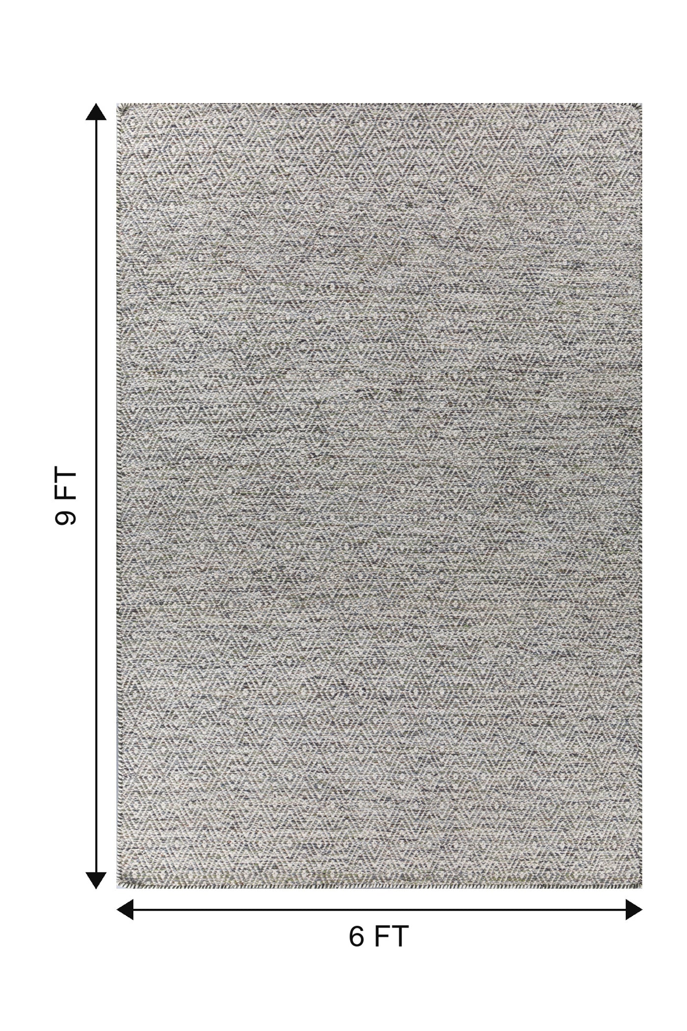 Jaipur Rugs Soft Diamond 6X9 Feet Rug| Slate Gray & Silver Ash Hand Knotted Dhurrie Carpet For Living Room