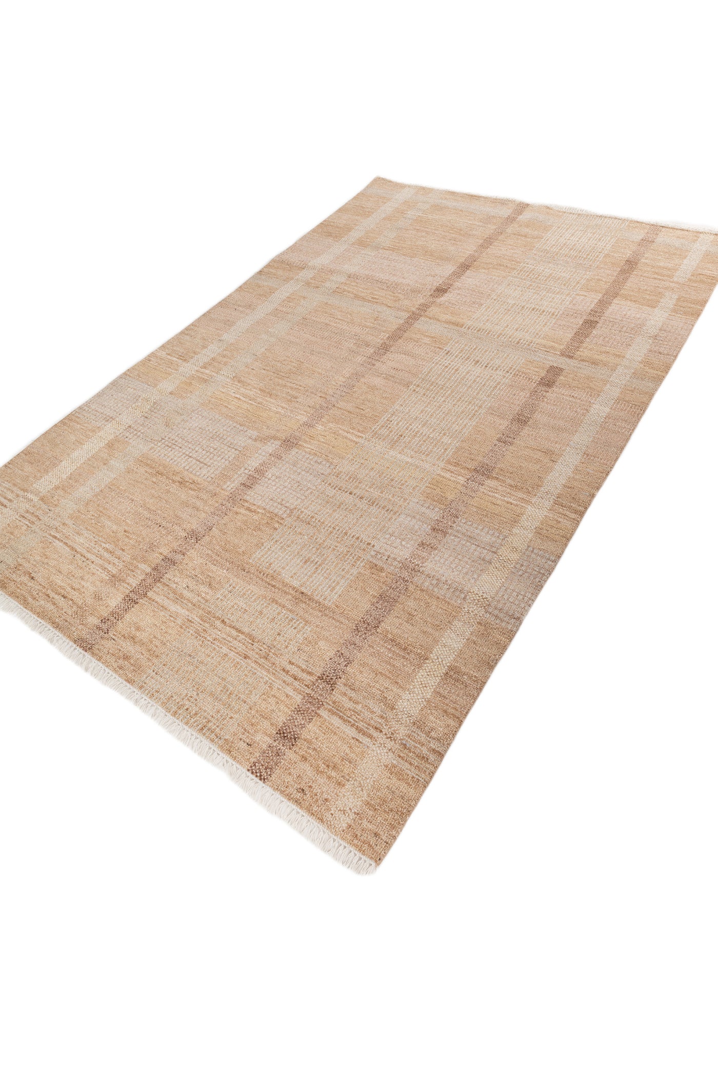 Jaipur Rugs Soft Geomatric 8X10 Feet Rug| Praline Hand Knotted Rug Carpet For Living Room