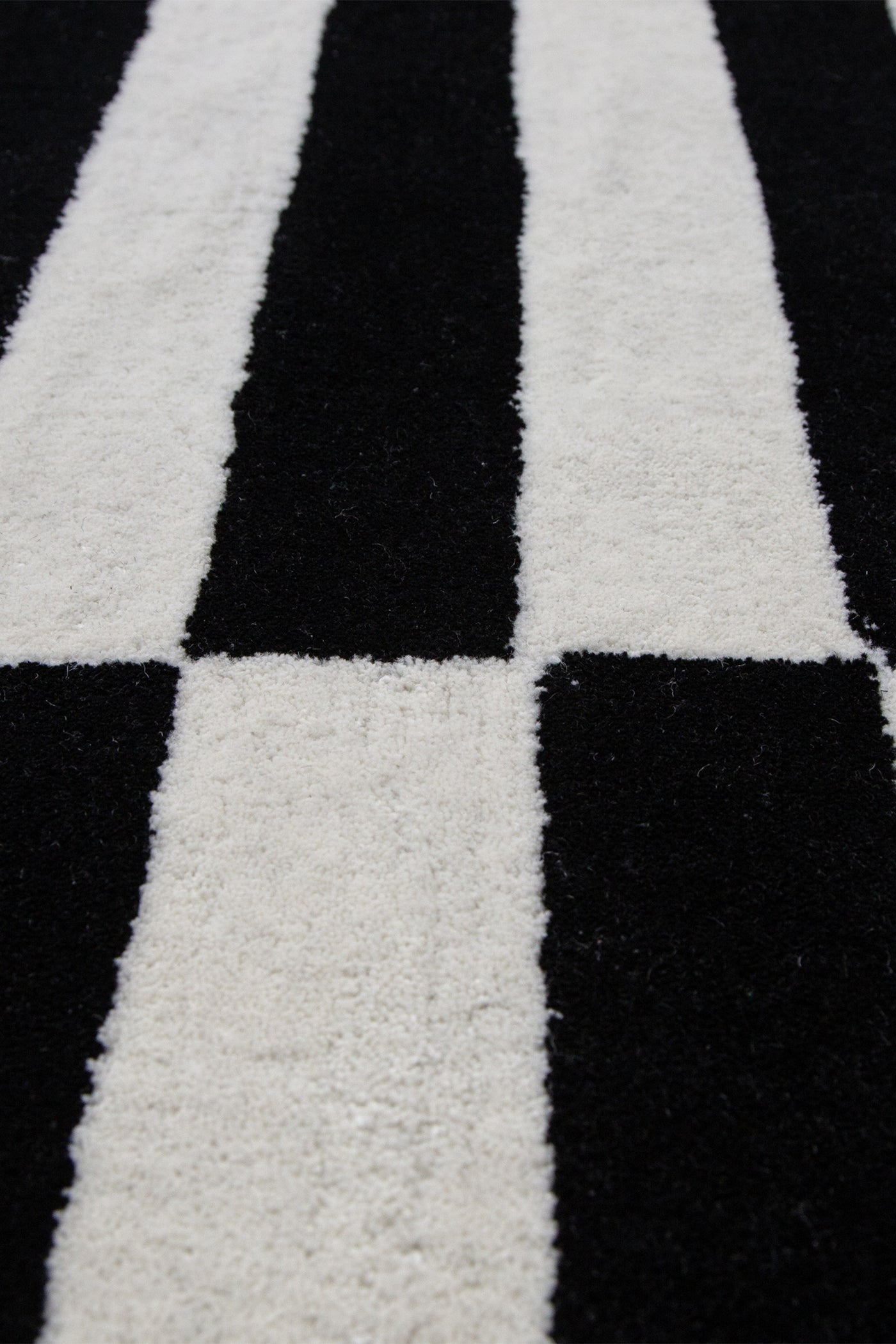 Jaipur Rugs Soft Striped 8X8 Feet Rug| Ebony & Snow White Hand Tufted Rug Carpet For Living Room