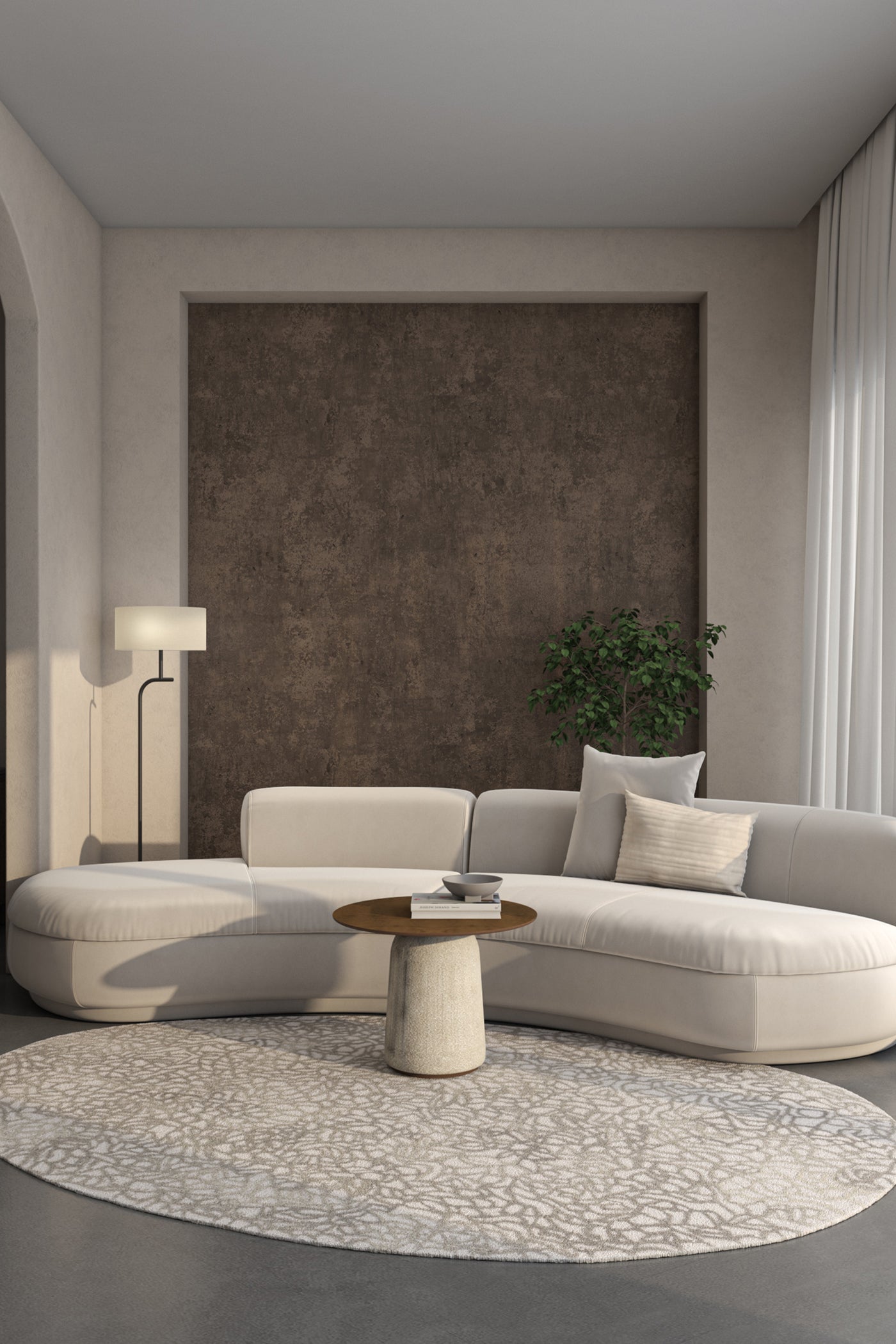 Jaipur Rugs Soft Textured 4X6 Feet Rug| White & Natural Gray Hand Tufted Rug Carpet For Living Room