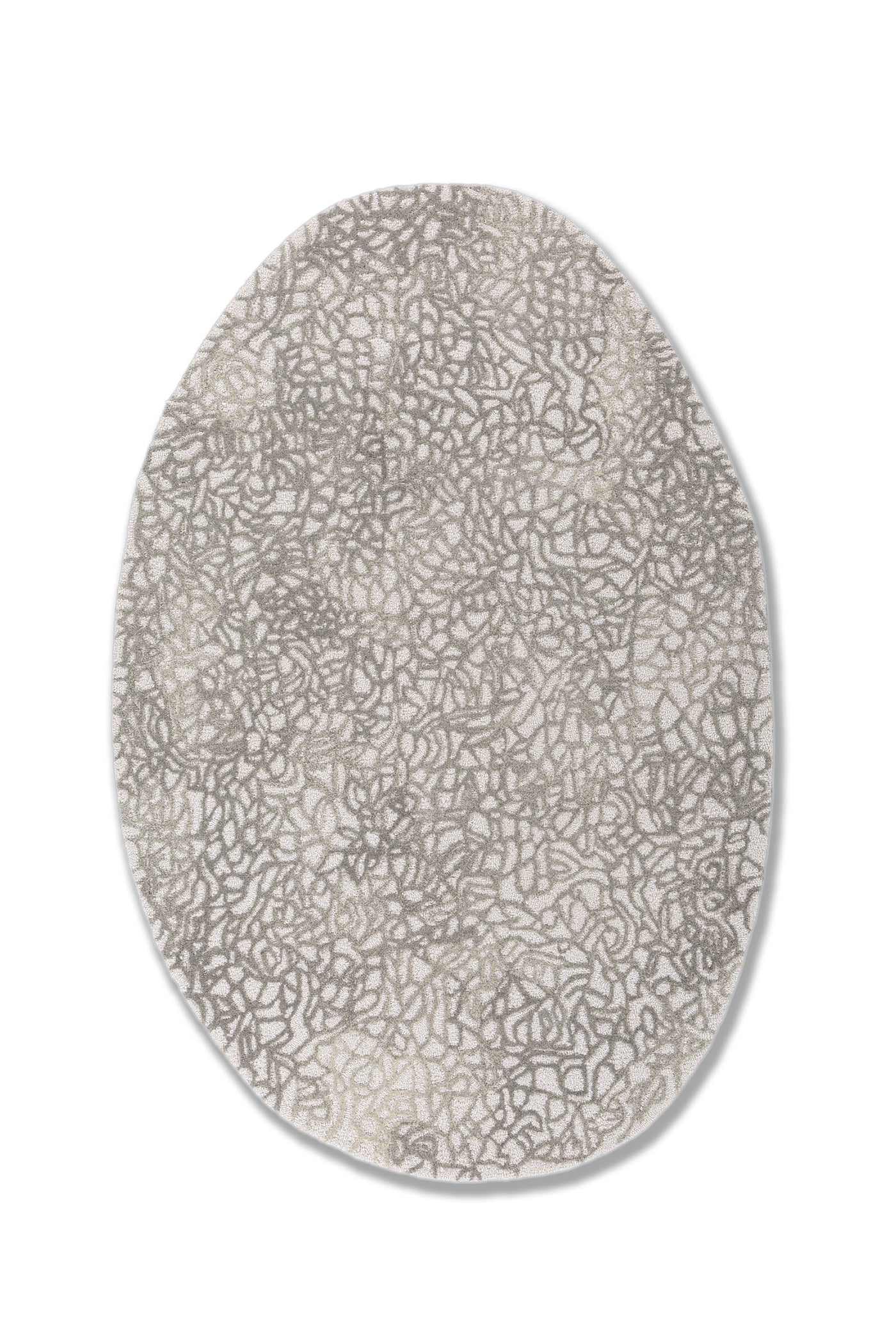 Jaipur Rugs Soft Textured 4X6 Feet Rug| White & Natural Gray Hand Tufted Rug Carpet For Living Room