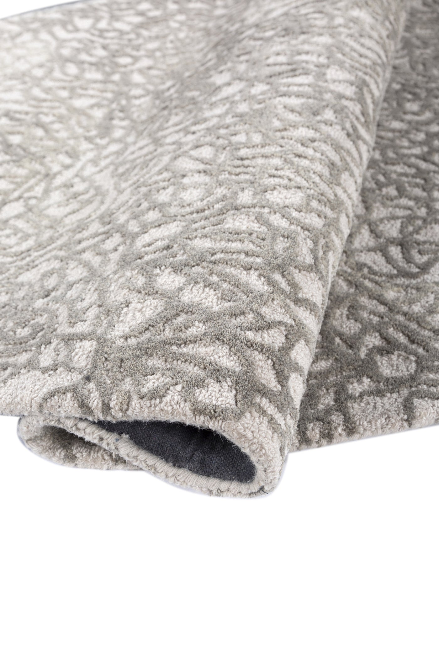 Jaipur Rugs Soft Textured 4X6 Feet Rug| White & Natural Gray Hand Tufted Rug Carpet For Living Room