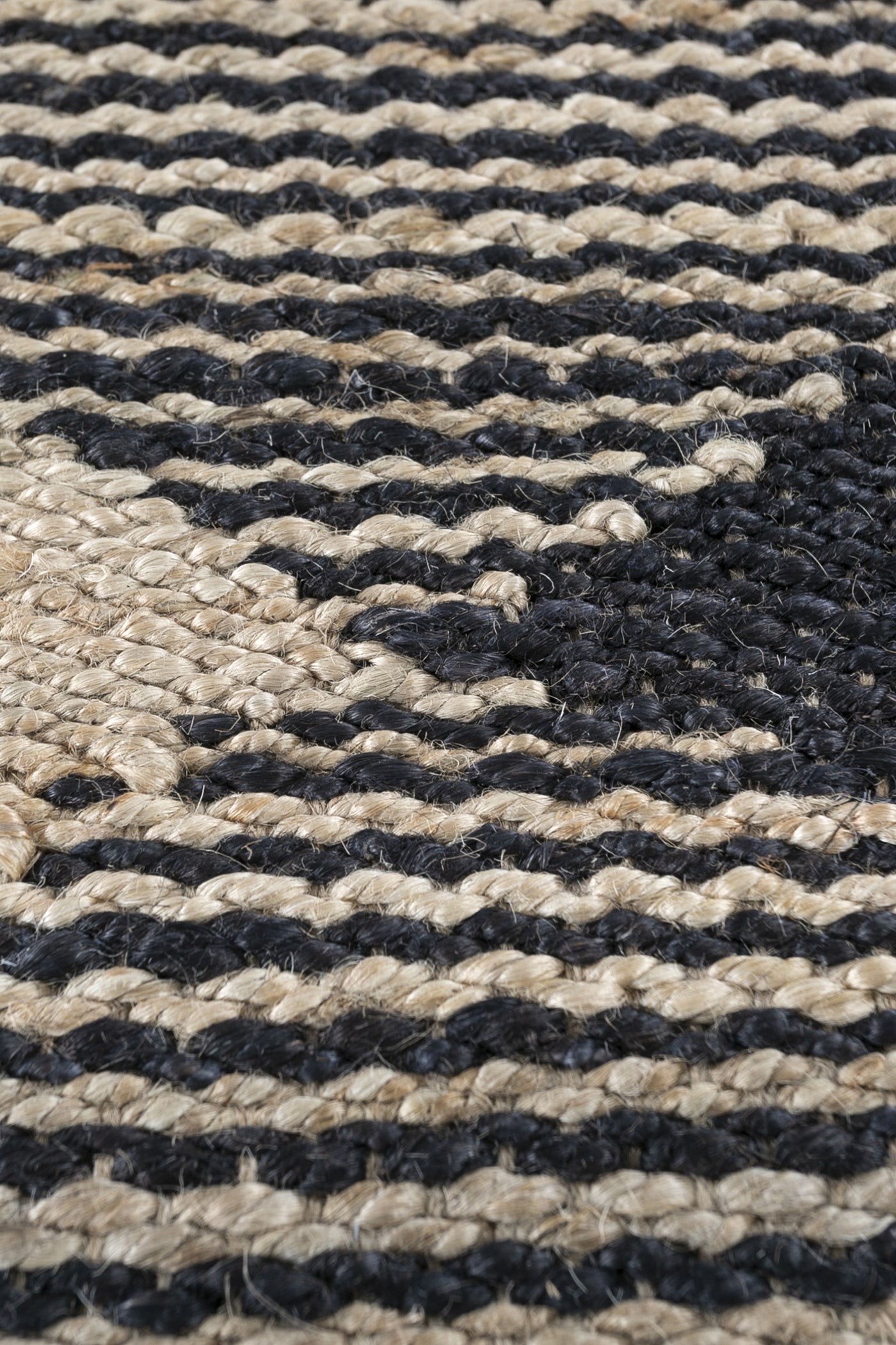 Jaipur Rugs Soft Abstract 5X8 Feet Rug| Natural & Ebony Hand Knotted Dhurrie Carpet For Living Room