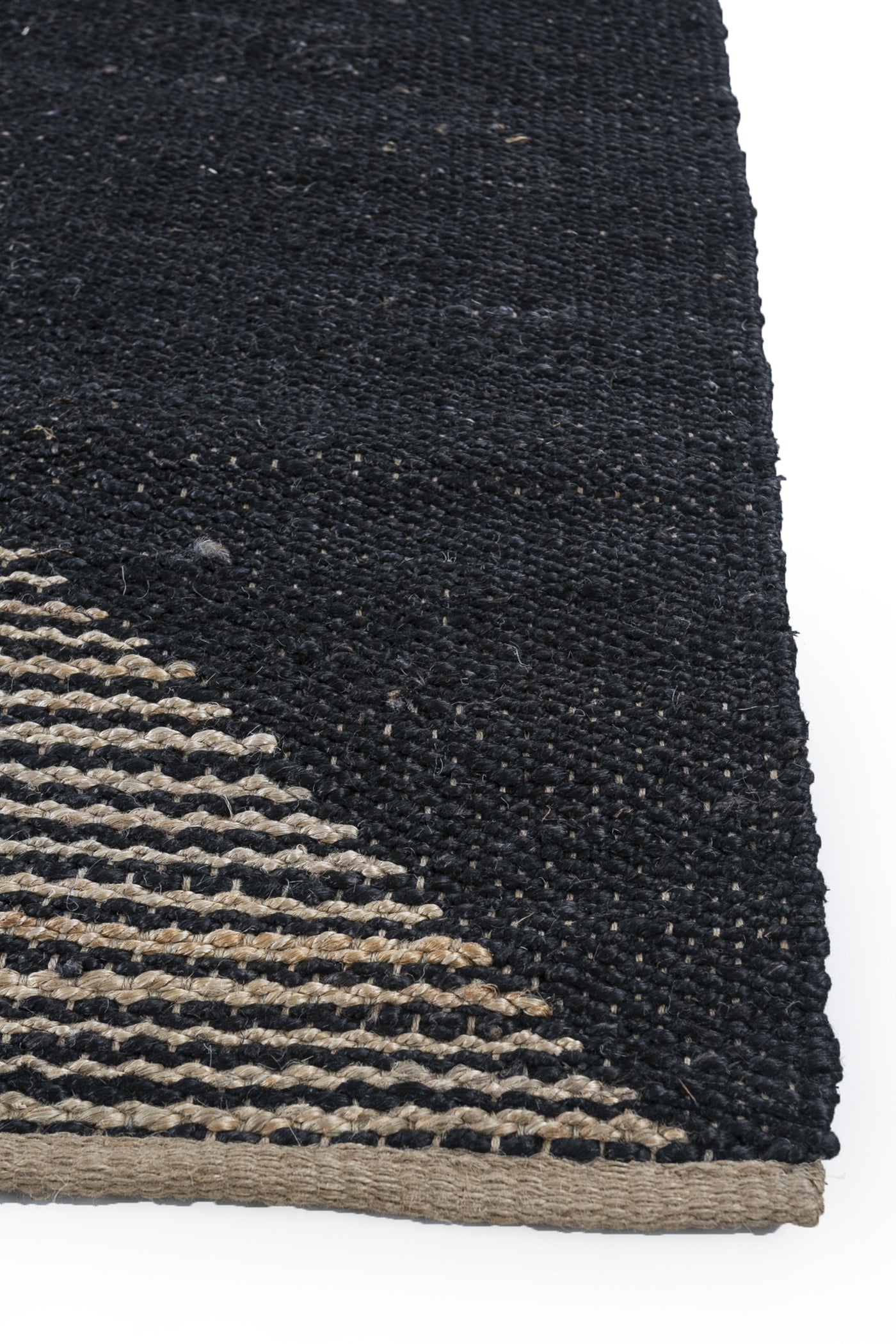 Jaipur Rugs Soft Abstract 5X8 Feet Rug| Natural & Ebony Hand Knotted Dhurrie Carpet For Living Room