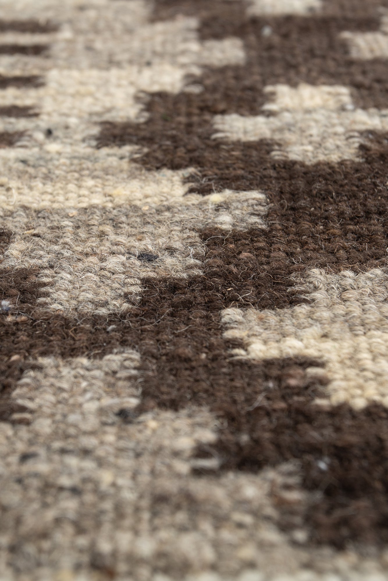 Jaipur Rugs Soft Tribal 5X8 Feet Rug| Natural Gray & Cola Hand Knotted Dhurrie Carpet For Living Room