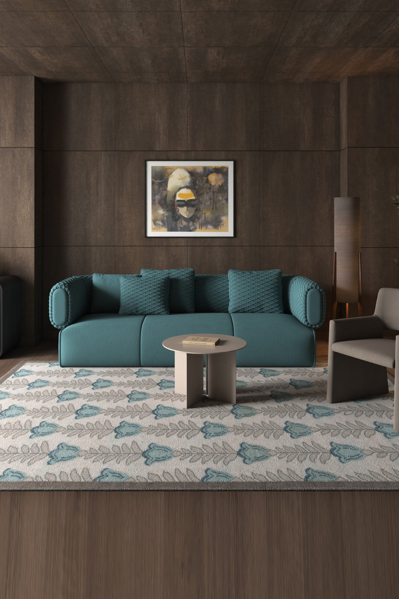 Jaipur Rugs Soft Ethnic Floral 5X8 Feet Rug| Light Silver & Classic Gray Hand Knotted Dhurrie Carpet For Living Room