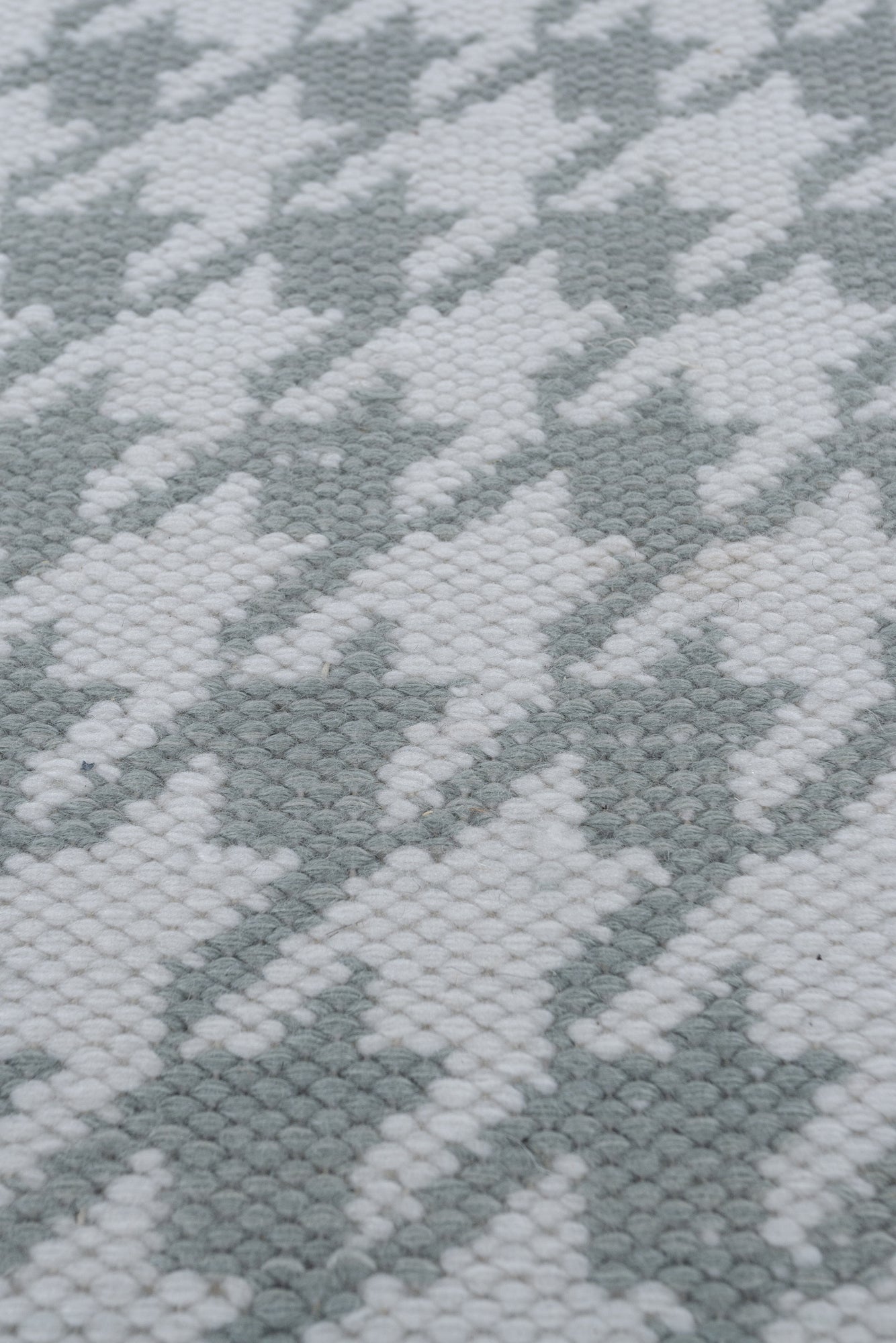 Jaipur Rugs Soft Houndstooth 6X9 Feet Rug| Silver Sea Moss & Undyed White Hand Knotted Dhurrie Carpet For Living Room