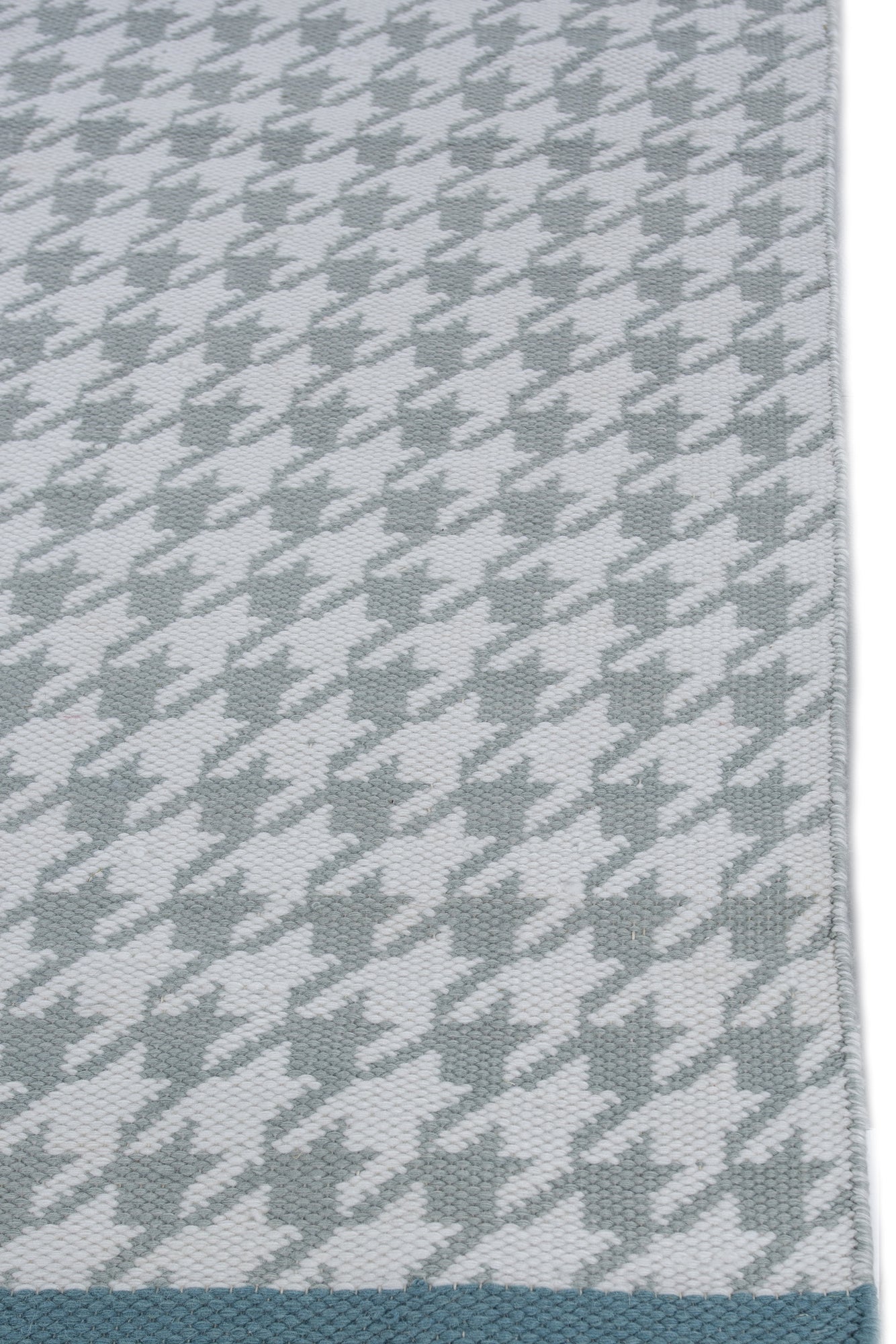 Jaipur Rugs Soft Houndstooth 6X9 Feet Rug| Silver Sea Moss & Undyed White Hand Knotted Dhurrie Carpet For Living Room