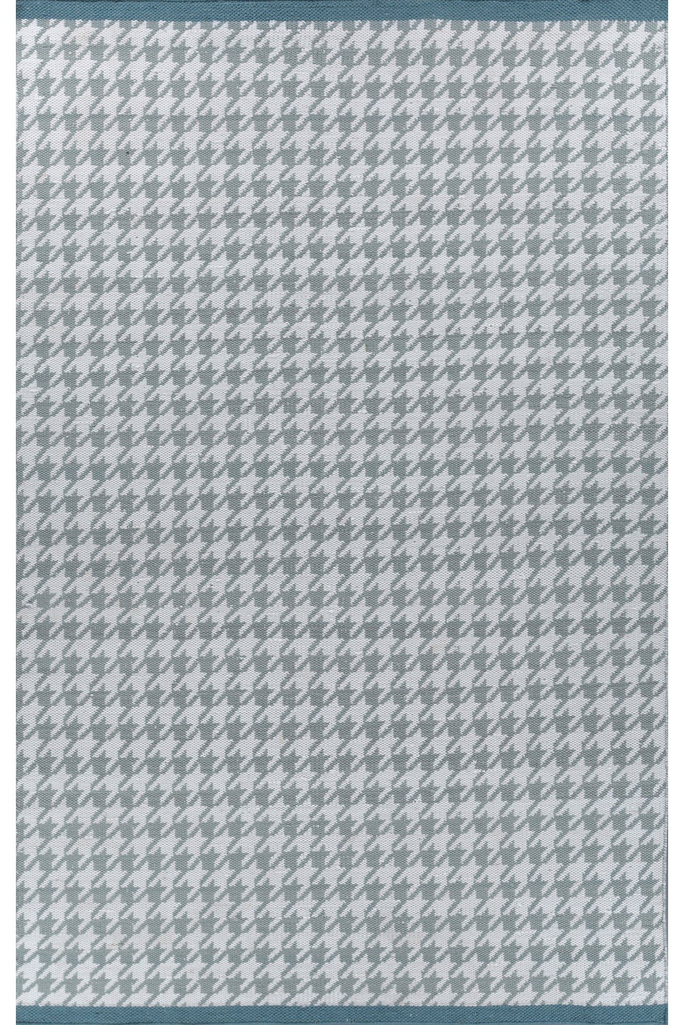 Jaipur Rugs Soft Houndstooth 6X9 Feet Rug| Silver Sea Moss & Undyed White Hand Knotted Dhurrie Carpet For Living Room