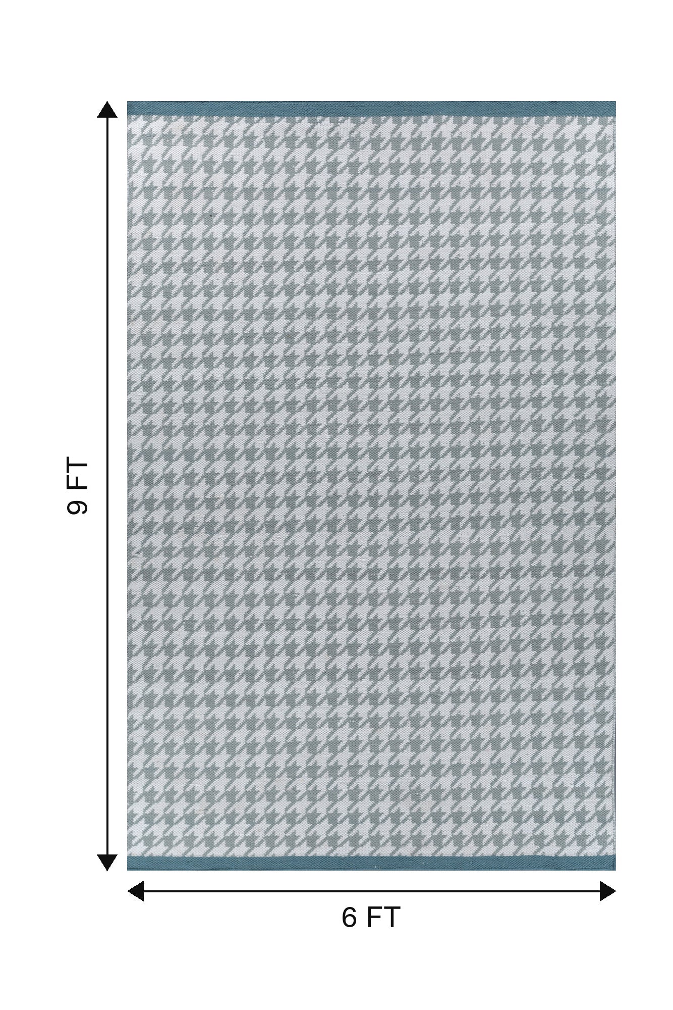 Jaipur Rugs Soft Houndstooth 6X9 Feet Rug| Silver Sea Moss & Undyed White Hand Knotted Dhurrie Carpet For Living Room