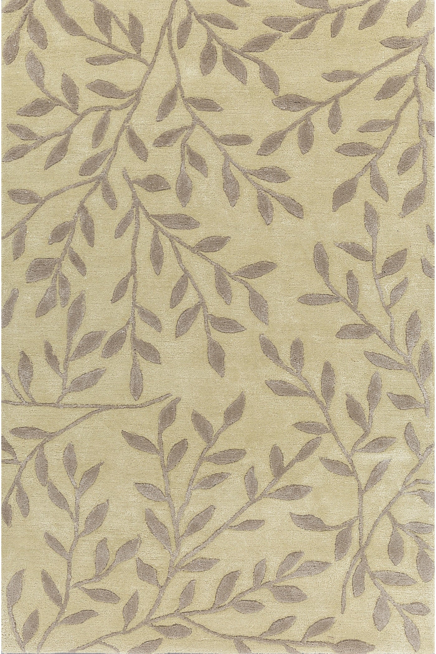 Jaipur Rugs Soft Botanical 4X6 Feet Rug| Fresh Lemonade & Sand Hand Tufted Rug Carpet For Living Room