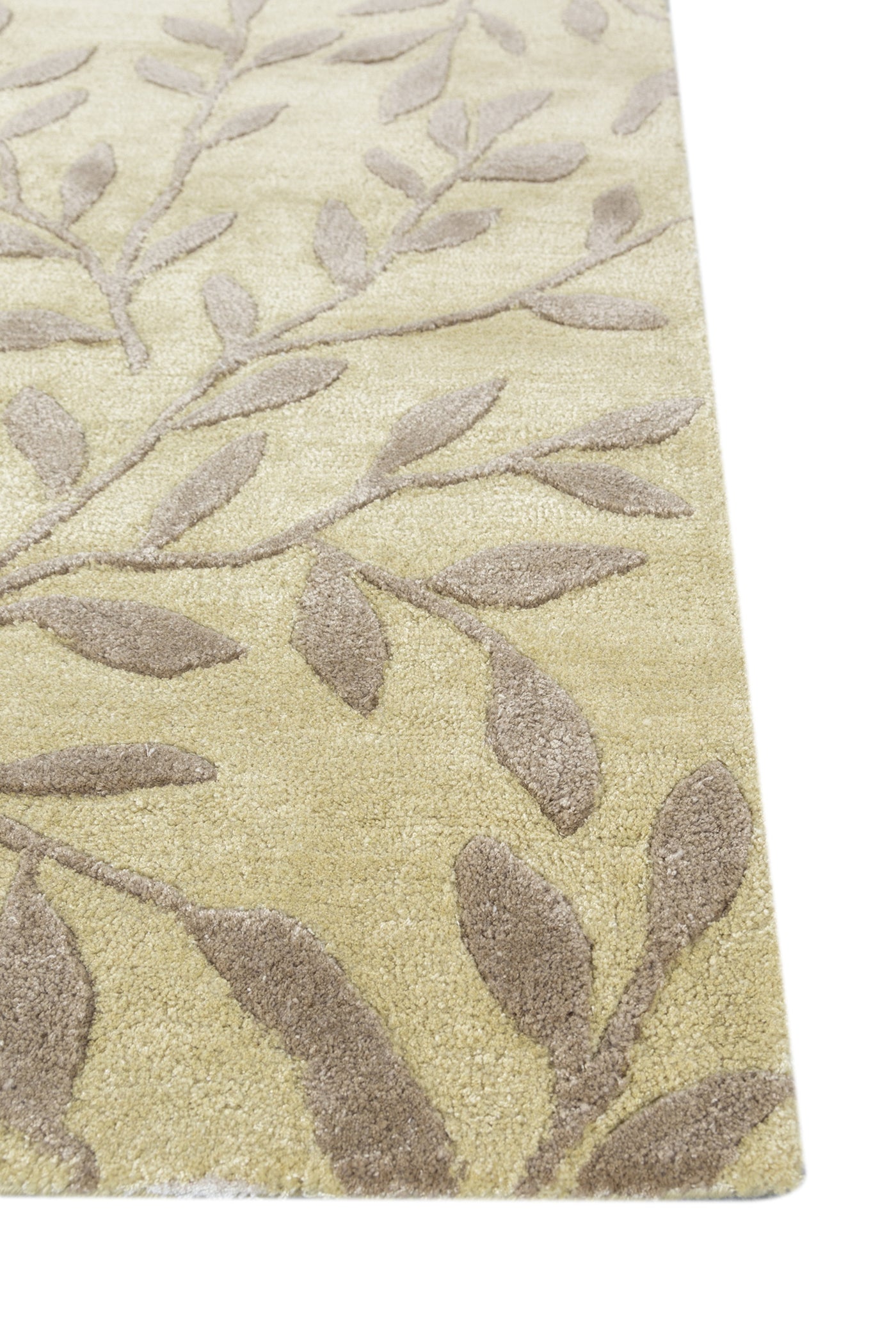 Jaipur Rugs Soft Botanical 4X6 Feet Rug| Fresh Lemonade & Sand Hand Tufted Rug Carpet For Living Room