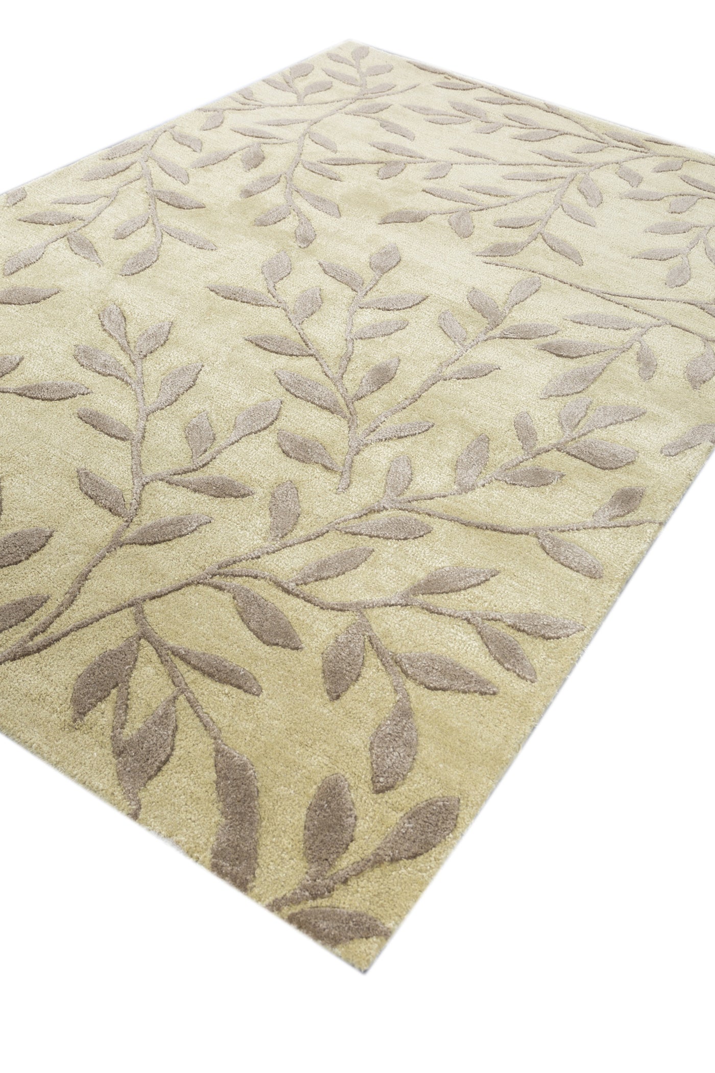 Jaipur Rugs Soft Botanical 4X6 Feet Rug| Fresh Lemonade & Sand Hand Tufted Rug Carpet For Living Room