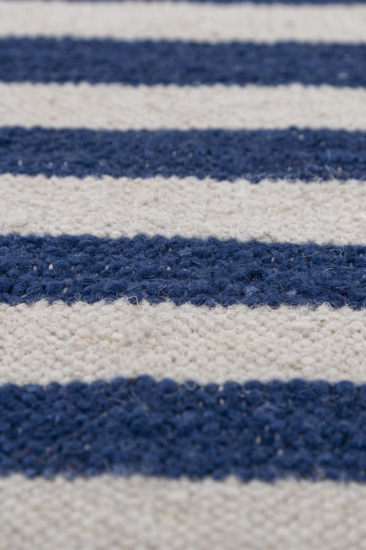 Jaipur Rugs Soft Striped 5X5 Feet Rug| White & Medium Cobalt Hand Knotted Dhurrie Carpet For Living Room