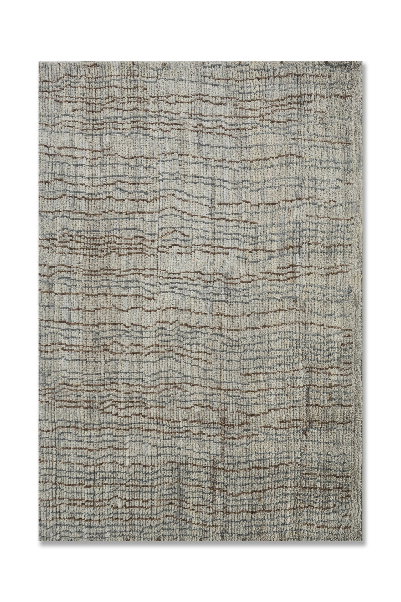 Jaipur Rugs Soft Textured 8X5 Feet Rug| Ashley Blue Hand Knotted Rug Carpet For Living Room