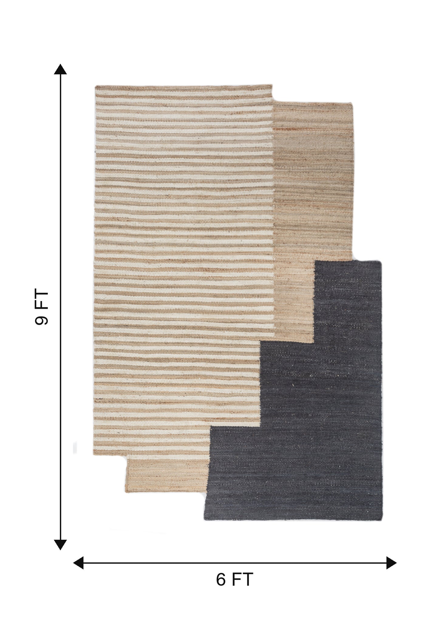 Jaipur Rugs Soft Geometric 6X9 Feet Rug| Light Camel & Cloud White Hand Knotted Dhurrie Carpet For Living Room