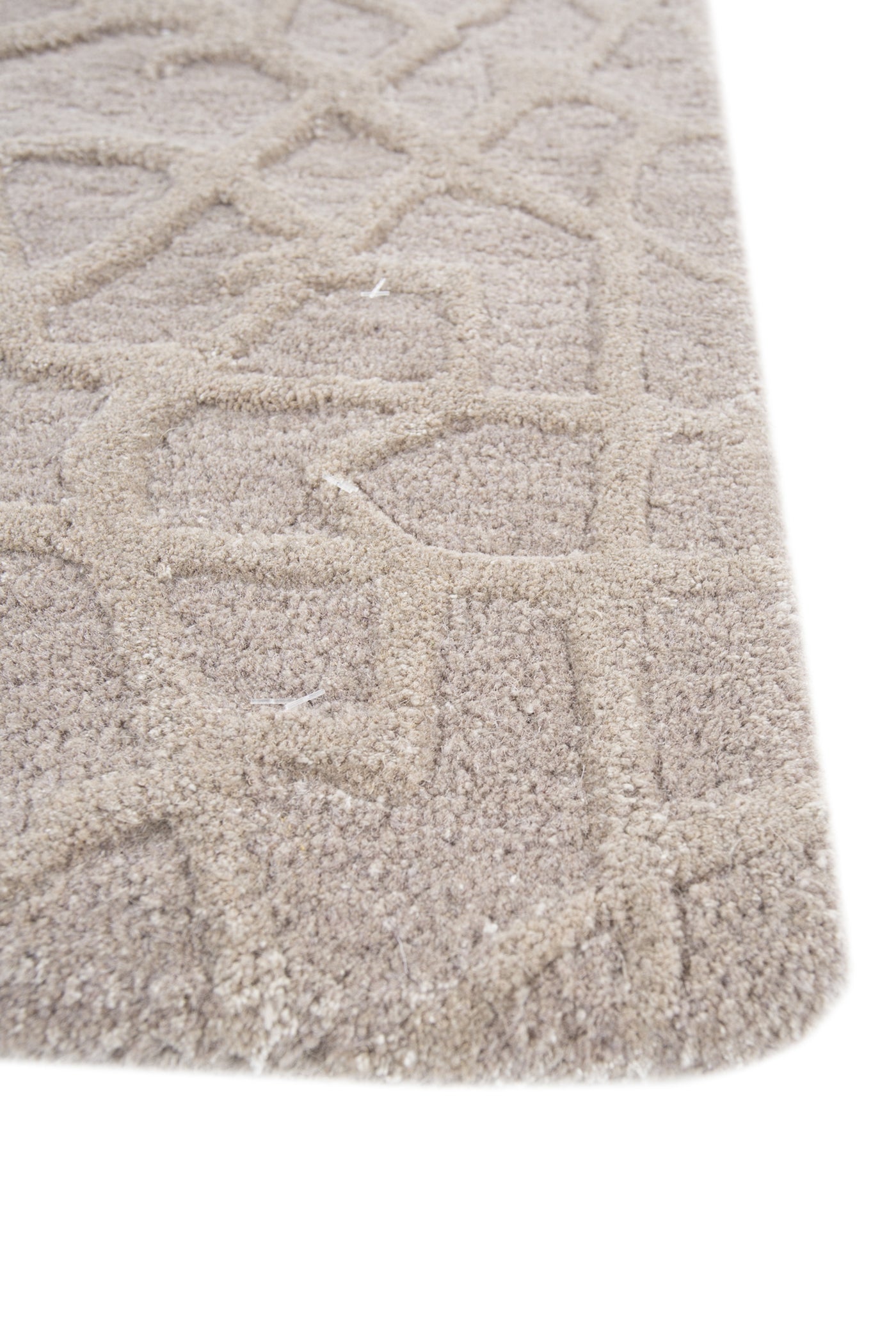 Jaipur Rugs Soft Abstract 6'8X9'8 Feet Rug| Antique White & Dark Ivory Hand Tufted Rug Carpet For Living Room
