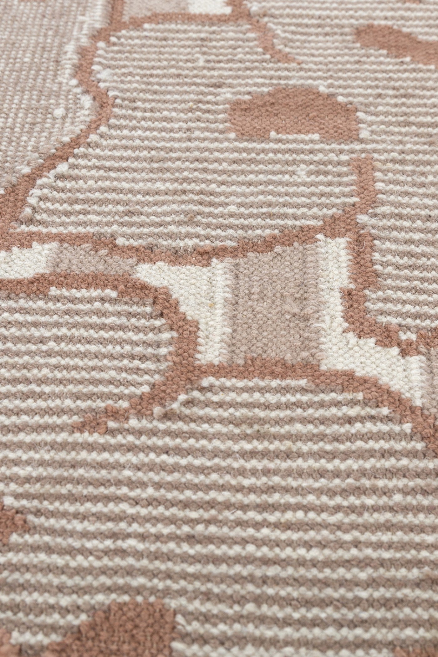 Jaipur Rugs Soft Houndstooth 6X9 Feet Rug| Ink Blue & Undyed White Hand Knotted Dhurrie Carpet For Living Room