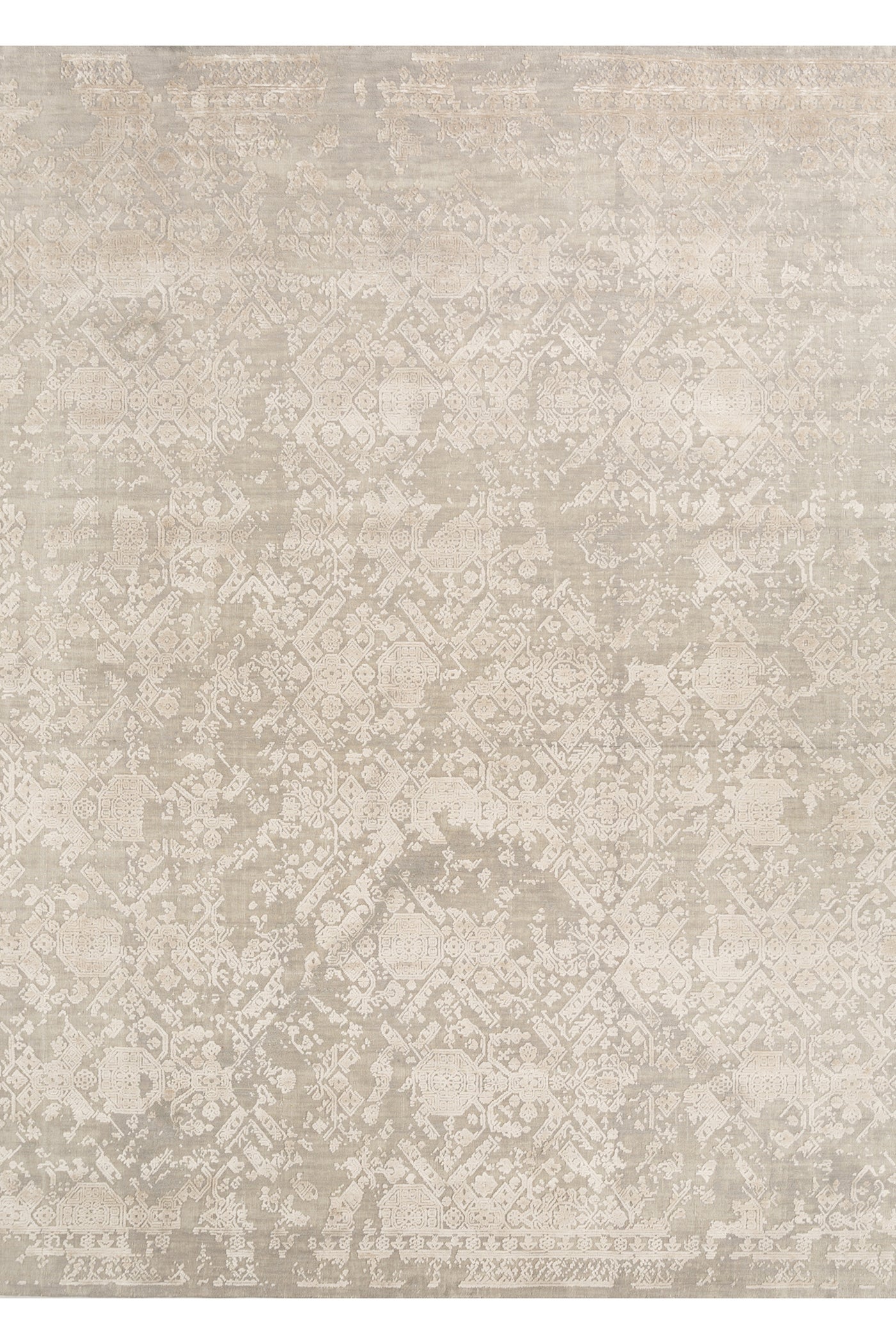 Jaipur Rugs Soft Oriental Motif 6X9 Feet Rug| Pearl Blue & Dark Ivory Handloom Rug Carpet For Living Room