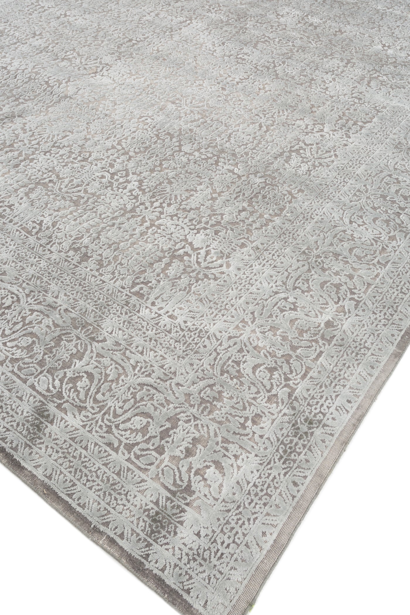 Jaipur Rugs Soft Oriental Motif 6X9 Feet Rug| Ashley Blue & Blue Haze Handloom Rug Carpet For Living Room