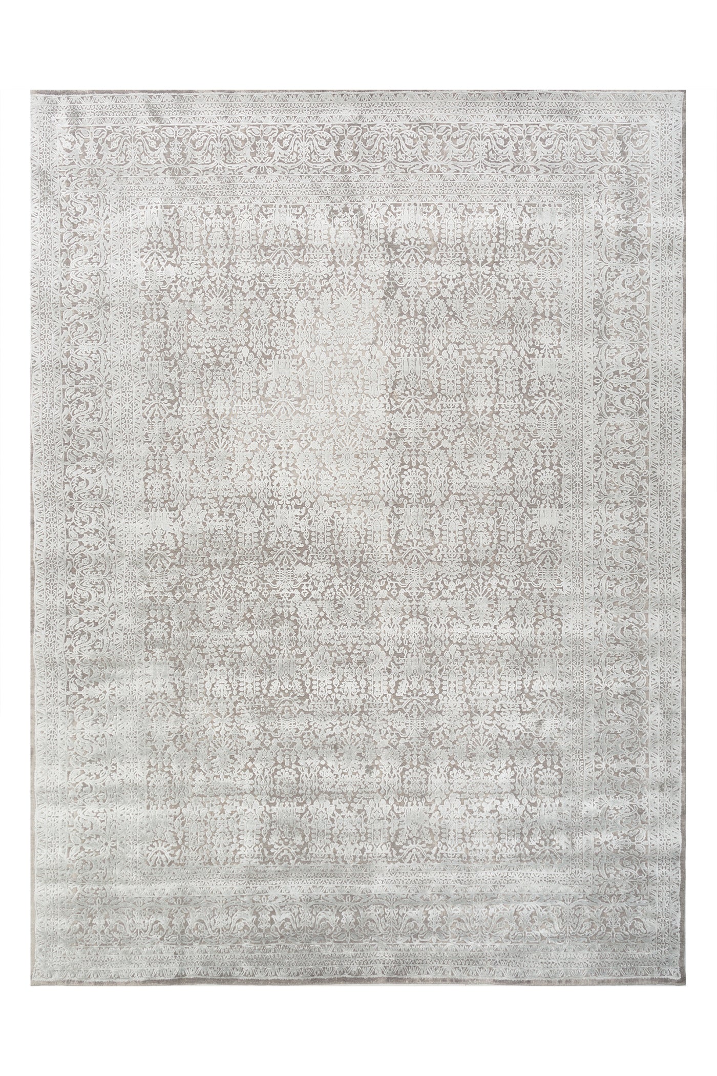 Jaipur Rugs Soft Oriental Motif 6X9 Feet Rug| Ashley Blue & Blue Haze Handloom Rug Carpet For Living Room
