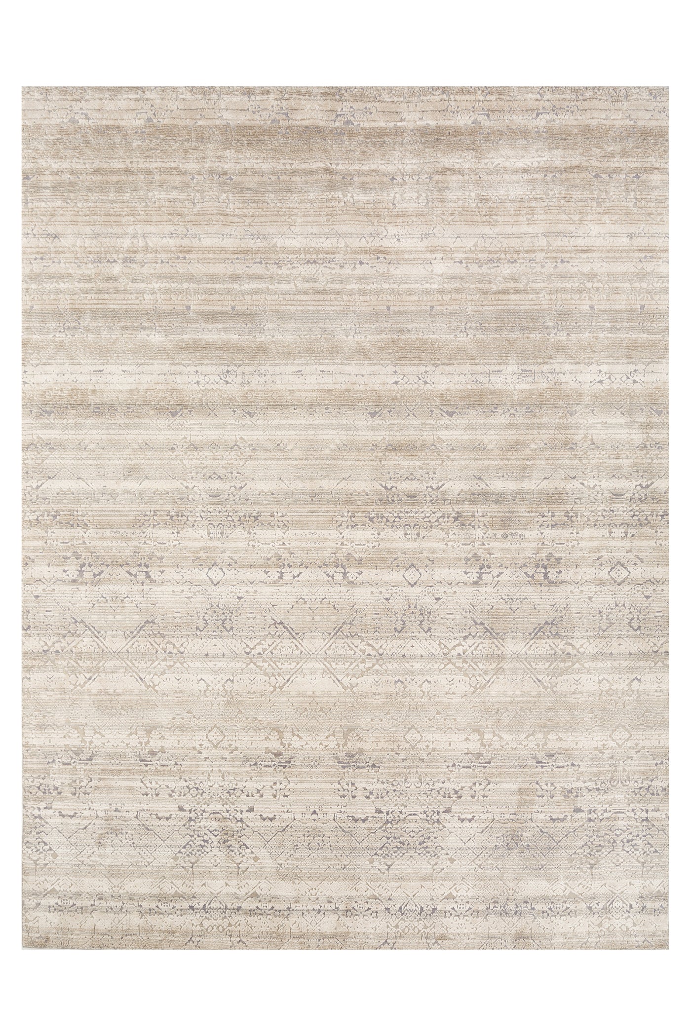Jaipur Rugs Soft Oriental Motif 6X9 Feet Rug| Pearl Blue & Dark Ivory Handloom Rug Carpet For Living Room