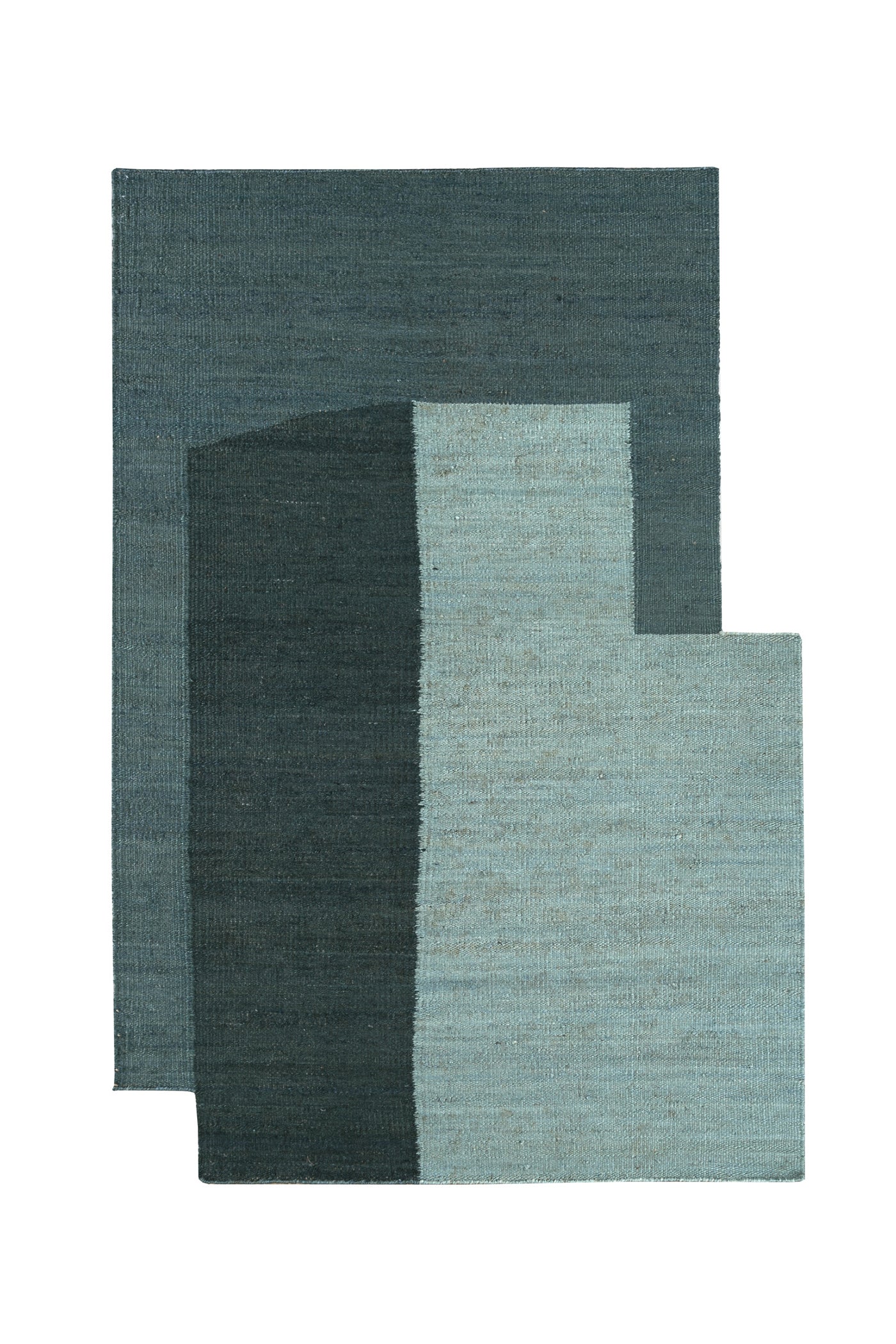 Jaipur Rugs Soft Geometric 6X9 Feet Rug| Light Turquoise & Green Blue Slate Hand Knotted Dhurrie Carpet For Living Room