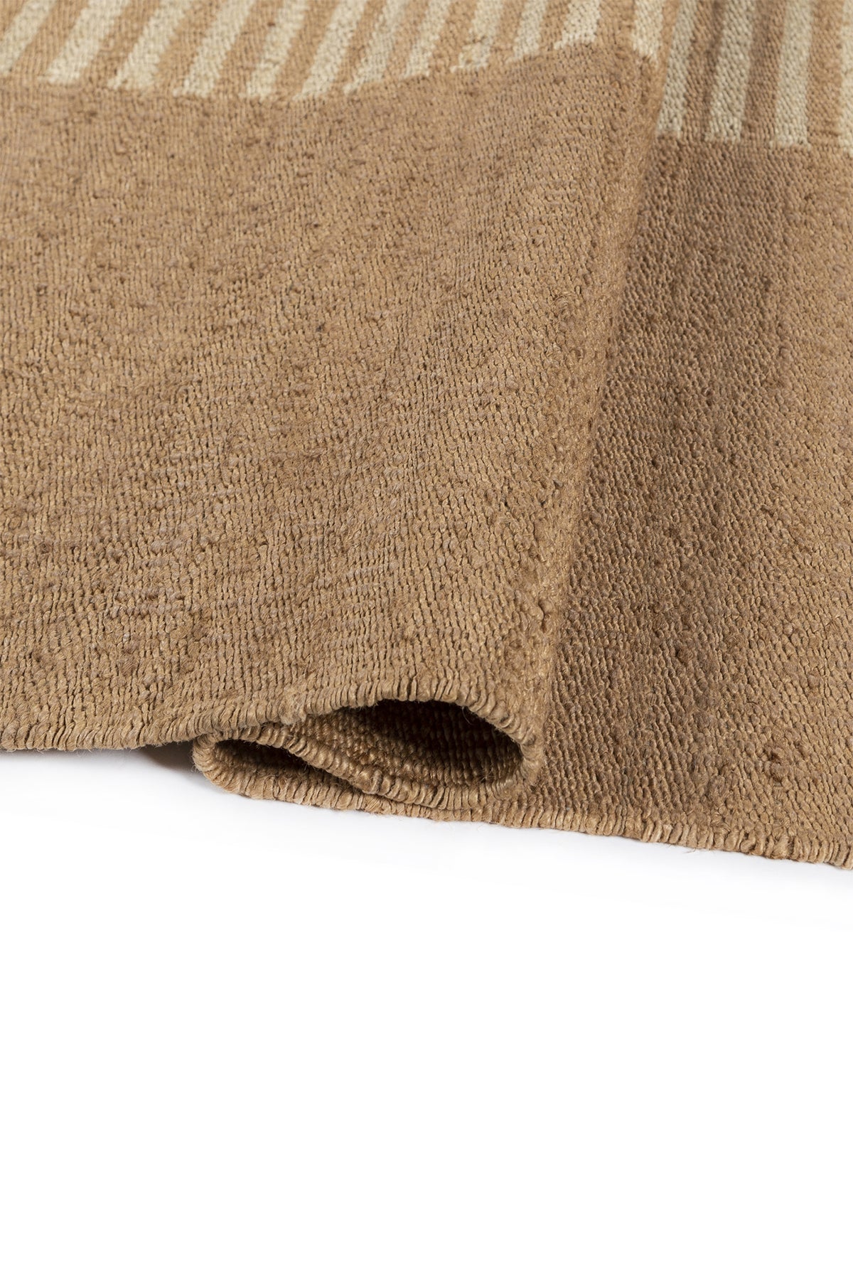 Jaipur Rugs Soft Geometric 6X9 Feet Rug| Mocha & Peach Hand Knotted Dhurrie Carpet For Living Room