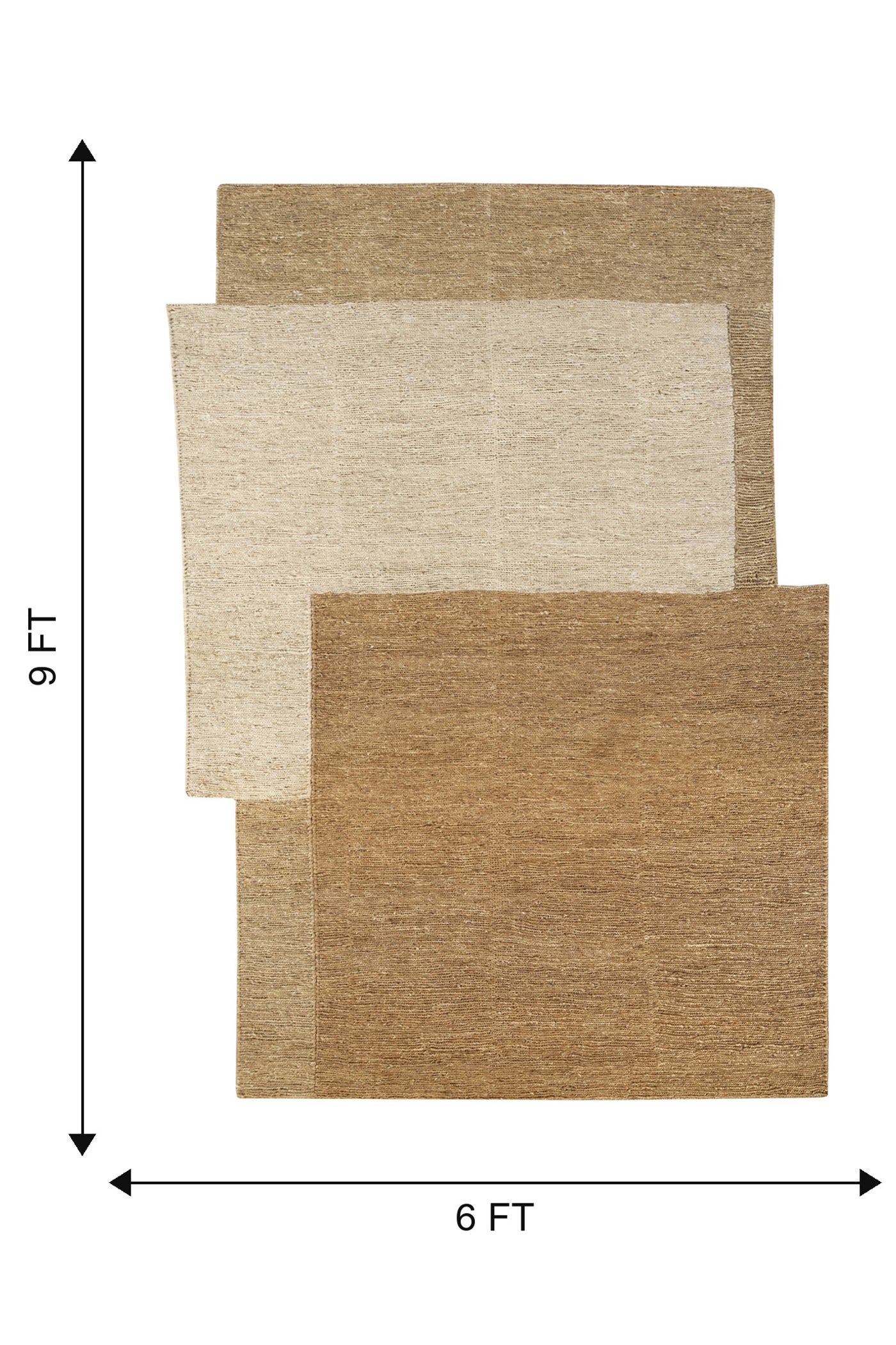 Jaipur Rugs Soft Geometric 6X9 Feet Rug| Mocha & Cloud White Hand Knotted Dhurrie Carpet For Living Room