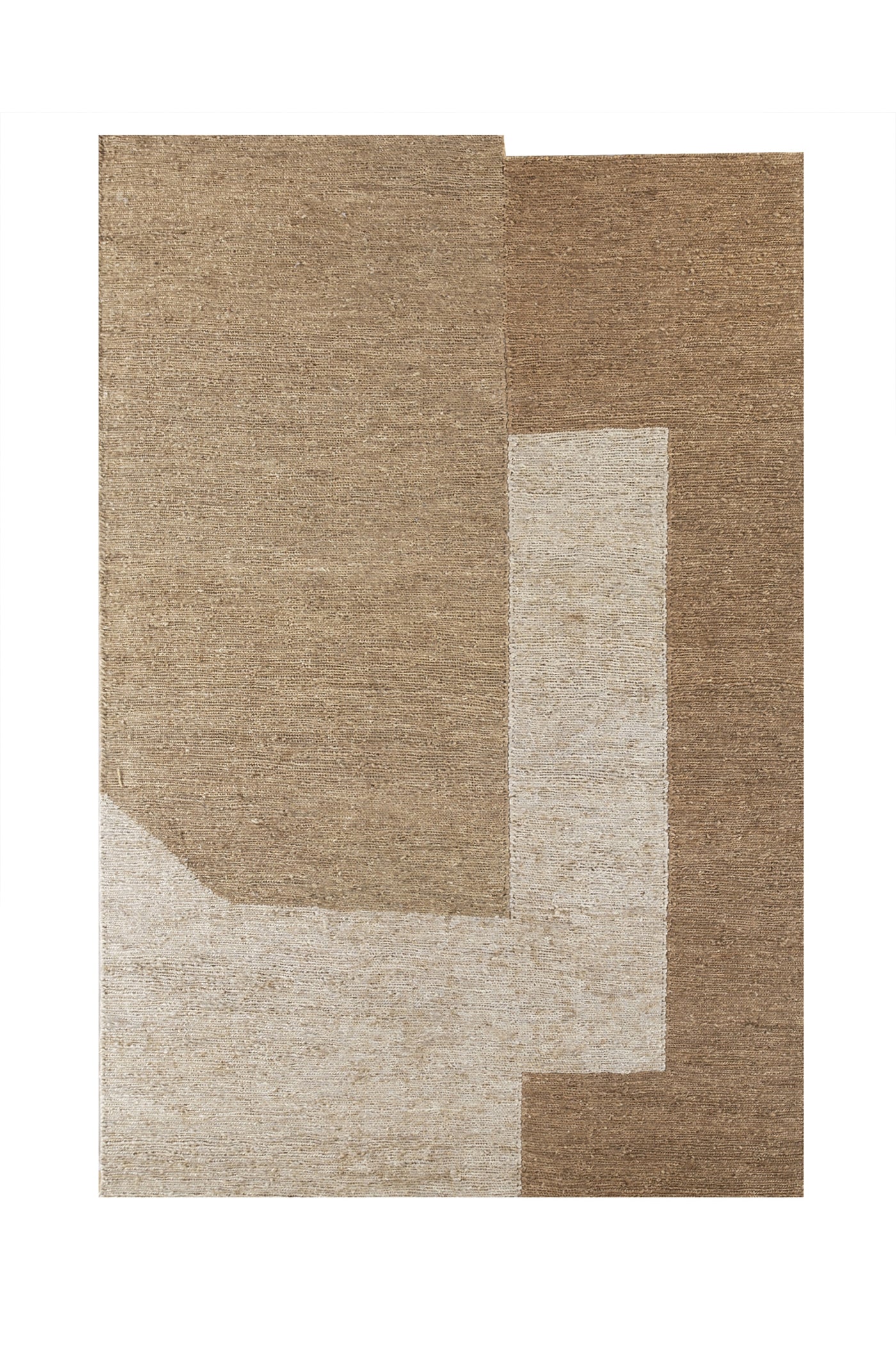 Jaipur Rugs Soft Geometric 6X9 Feet Rug| Peach & Cloud White Hand Knotted Dhurrie Carpet For Living Room