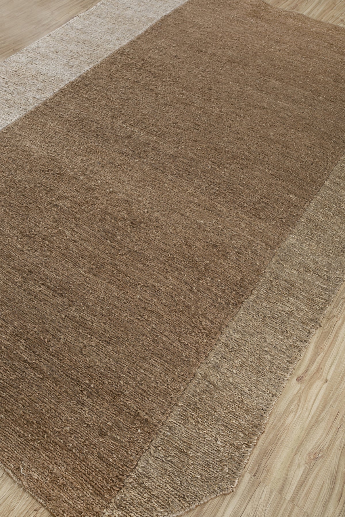 Jaipur Rugs Soft Geometric 6X9 Feet Rug| Mocha & Cloud White Hand Knotted Dhurrie Carpet For Living Room