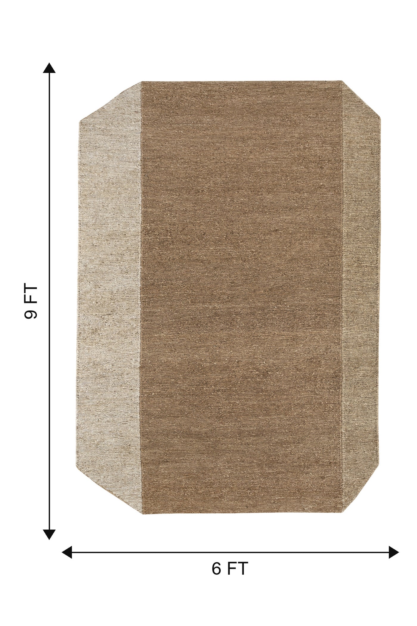 Jaipur Rugs Soft Geometric 6X9 Feet Rug| Mocha & Cloud White Hand Knotted Dhurrie Carpet For Living Room