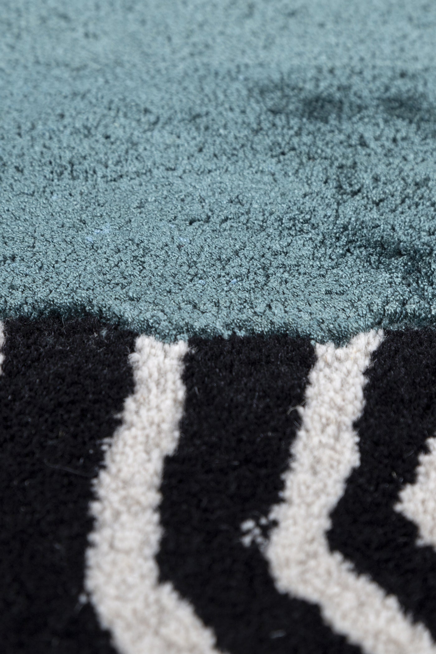 Jaipur Rugs Soft Abstract 6X9 Feet Rug| Ebony & Peacock Blue Hand Tufted Rug Carpet For Living Room