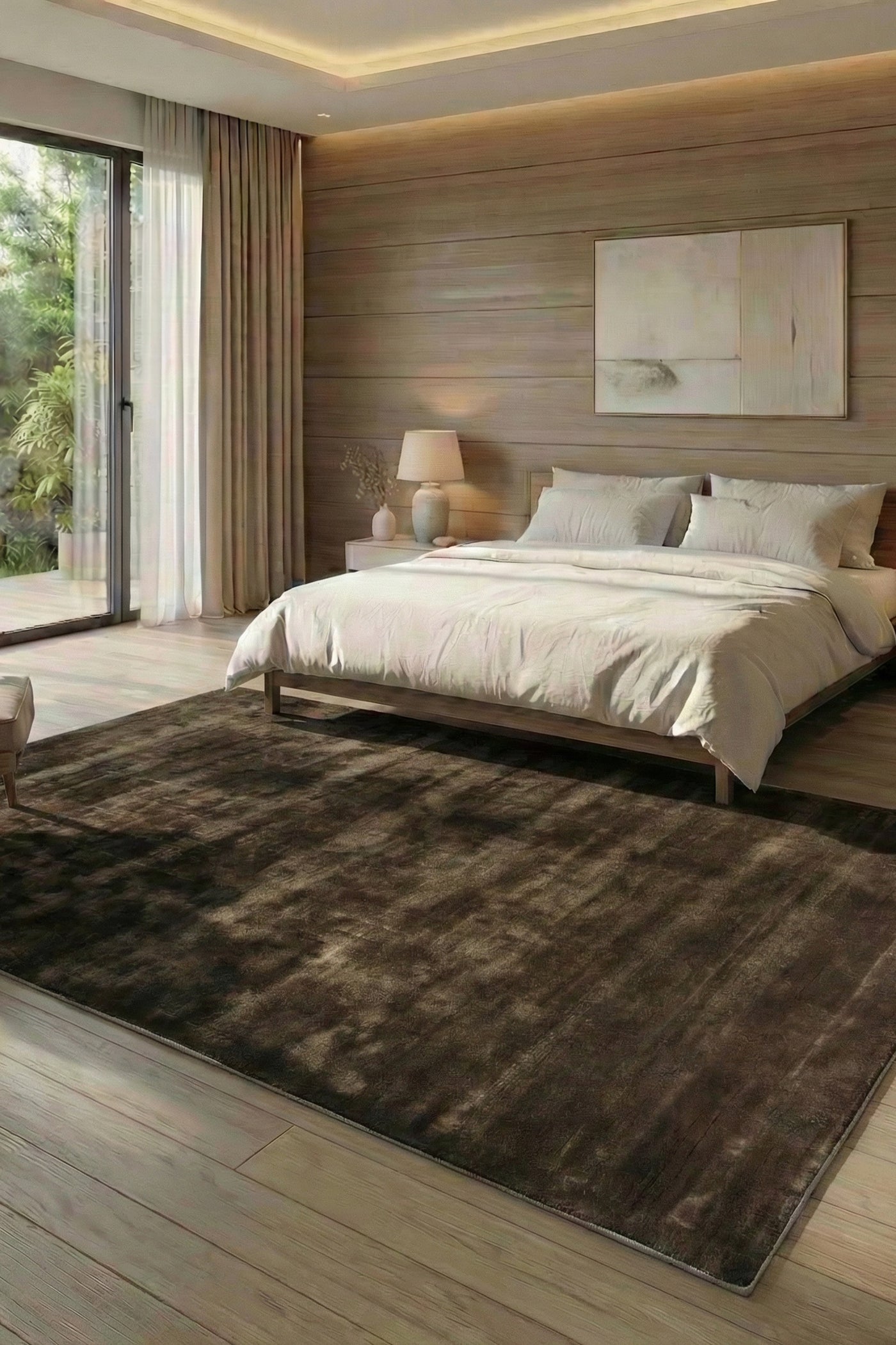 Jaipur Rugs Soft Abstract 6X9 Feet Rug| Tobacco Hand Tufted Rug Carpet For Living Room