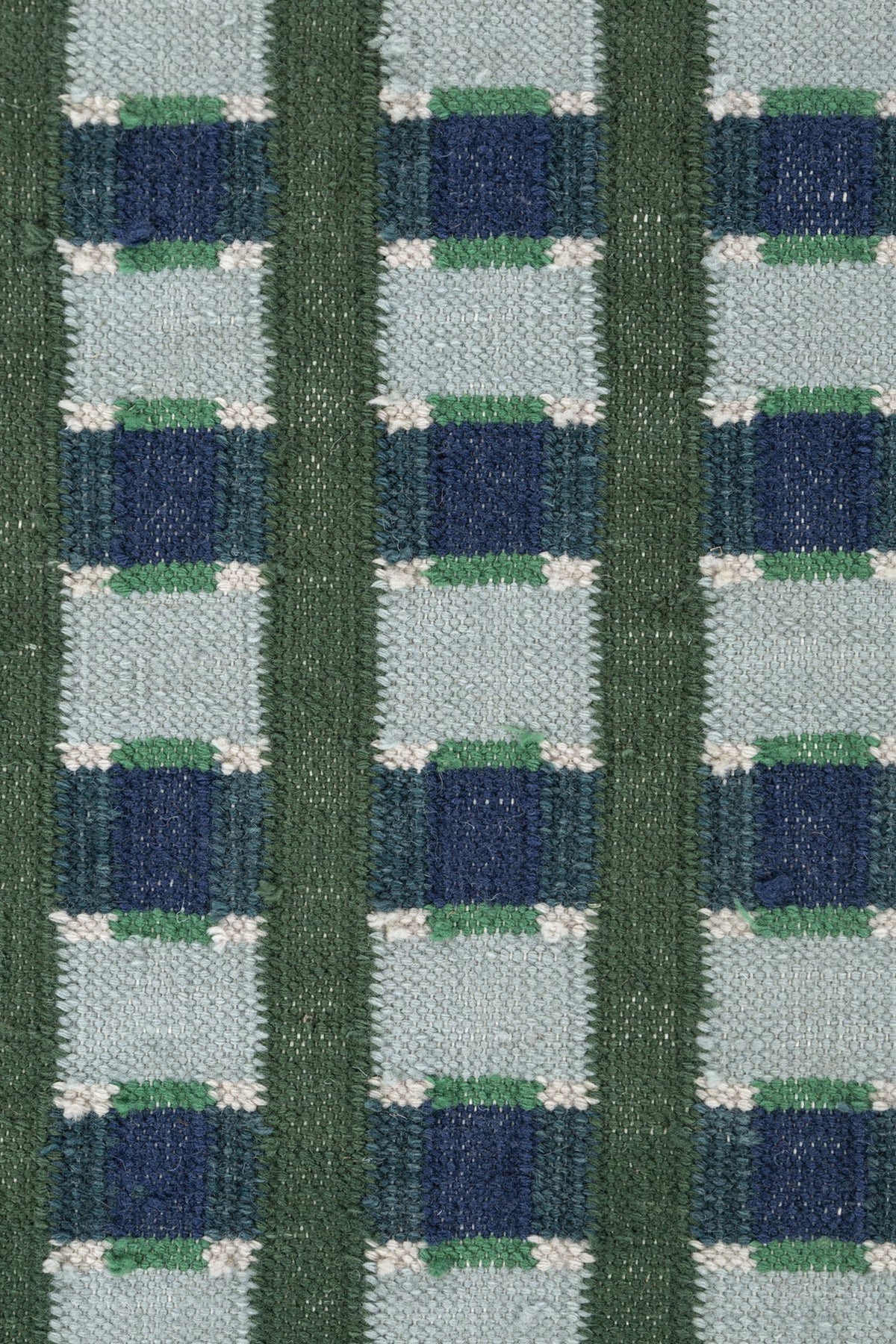 Jaipur Rugs Soft Checkered Damier 6X9 Feet Rug| Pine Needle & Angel Blue Hand Knotted Dhurrie Carpet For Living Room