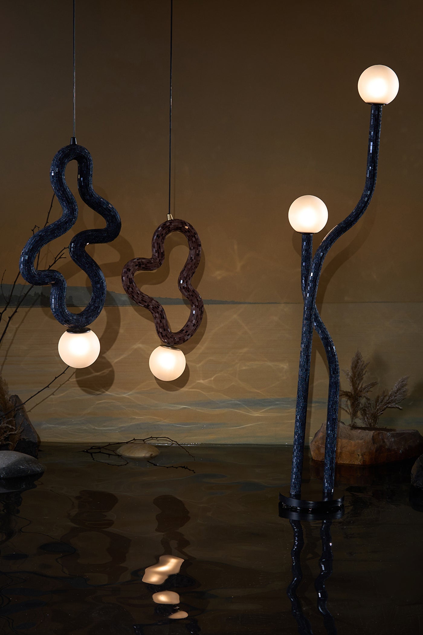 Reva Three Loop Hanging Lamp
