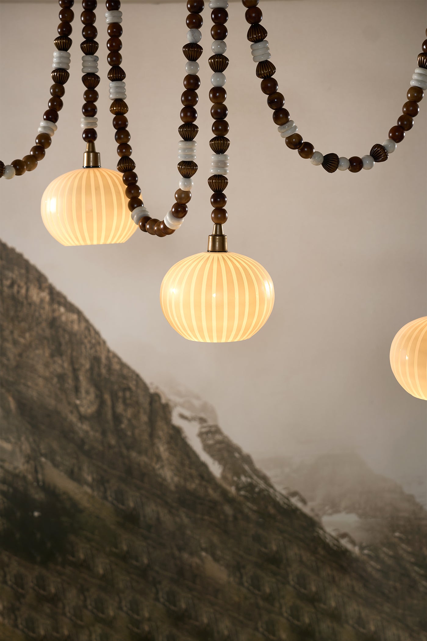 Dhara White and Gold Chandelier