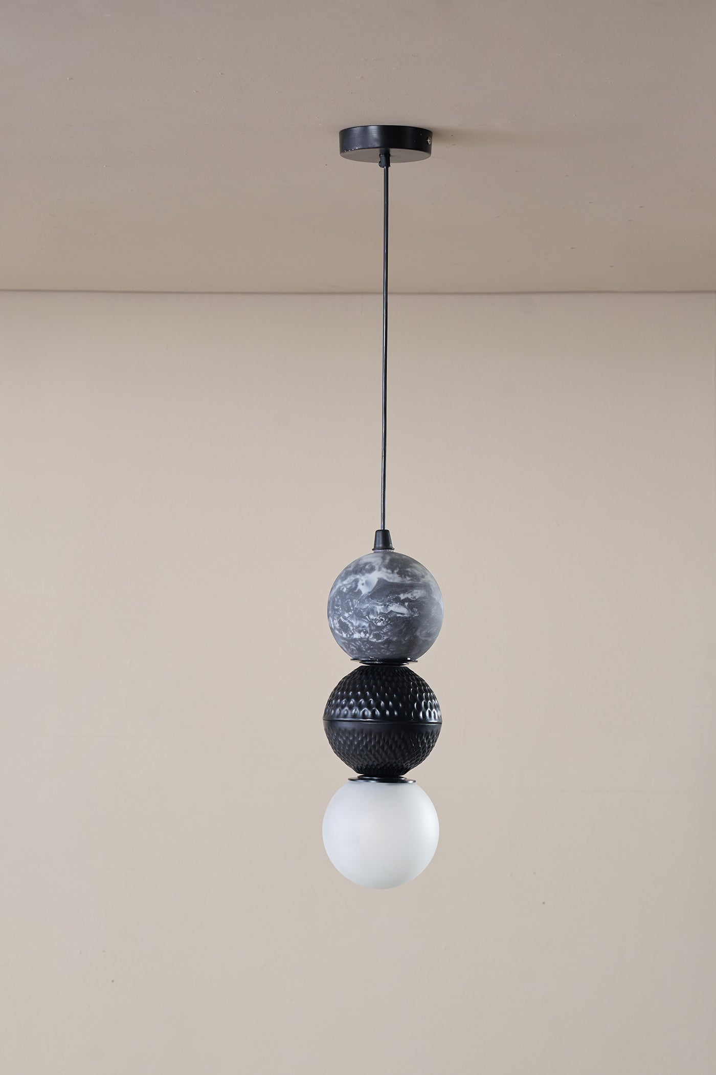 Lagori Black Marble Painting Hanging Lamp